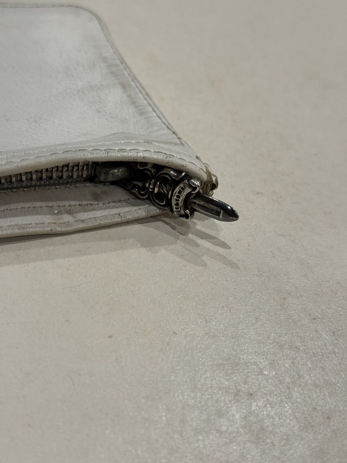 Chrome Hearts Chrome Hearts Coin Pouch Silver Dagger Zipper Leather Wallet Size ONE SIZE - 4 Thumbnail