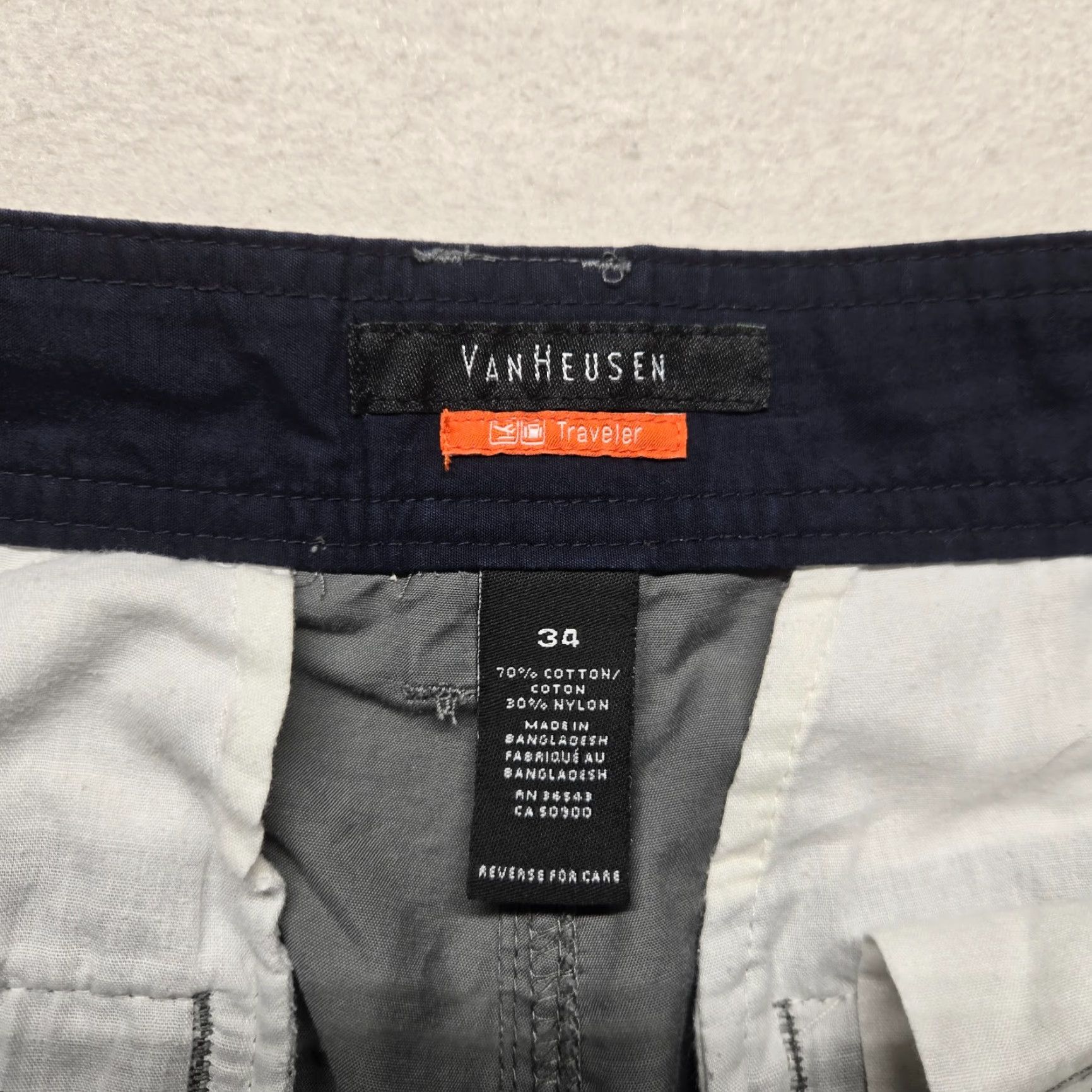 Van Heusen Van Heusen Studio Shorts Chino Gray Adult 34 Cotton Polyester Blend Pocket Mens Size US 34 / EU 50 - 2 Thumbnail