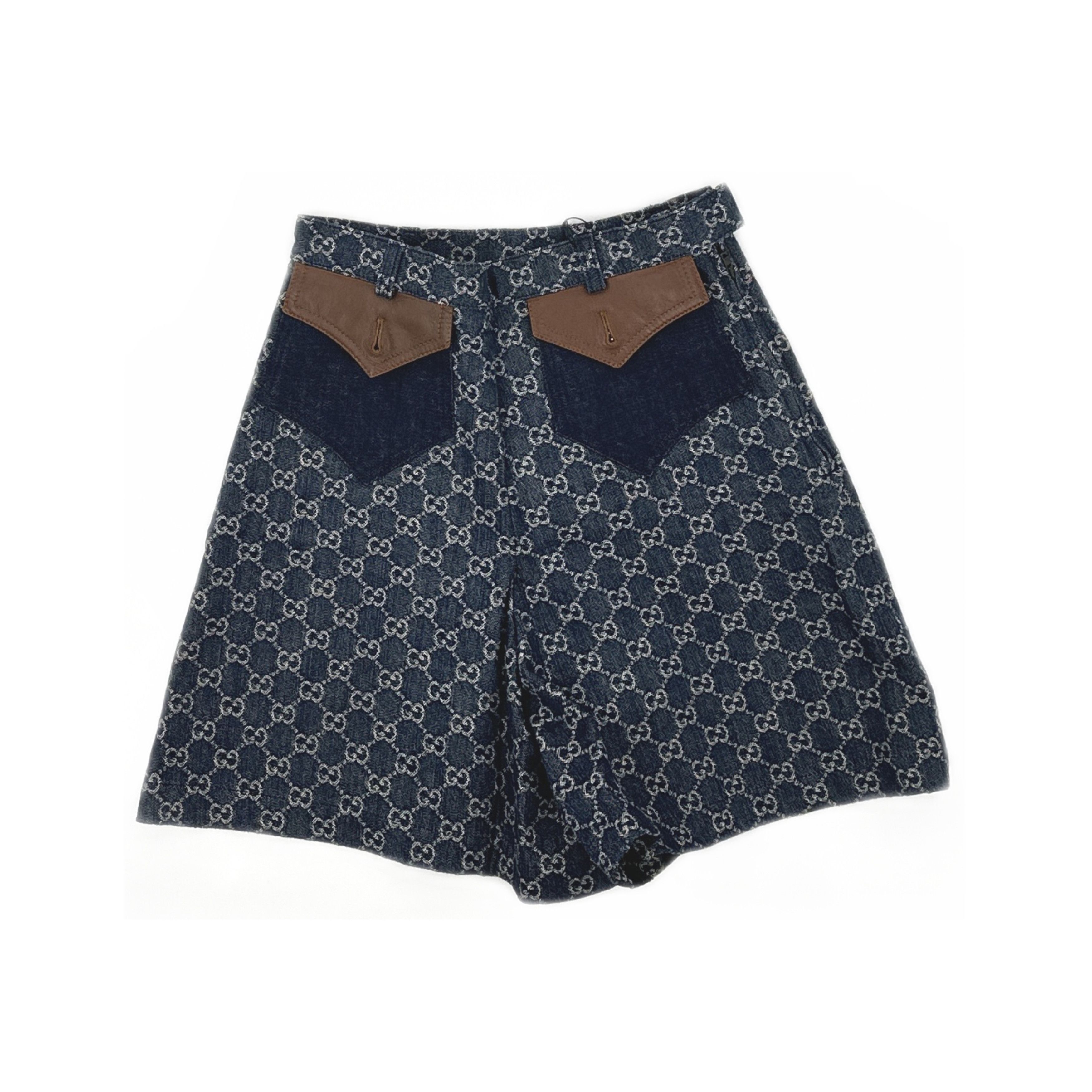 Gucci Gucci GG Monogram Denim Shorts Size 38 Size 26" / US 2 / IT 38 - 1 Thumbnail