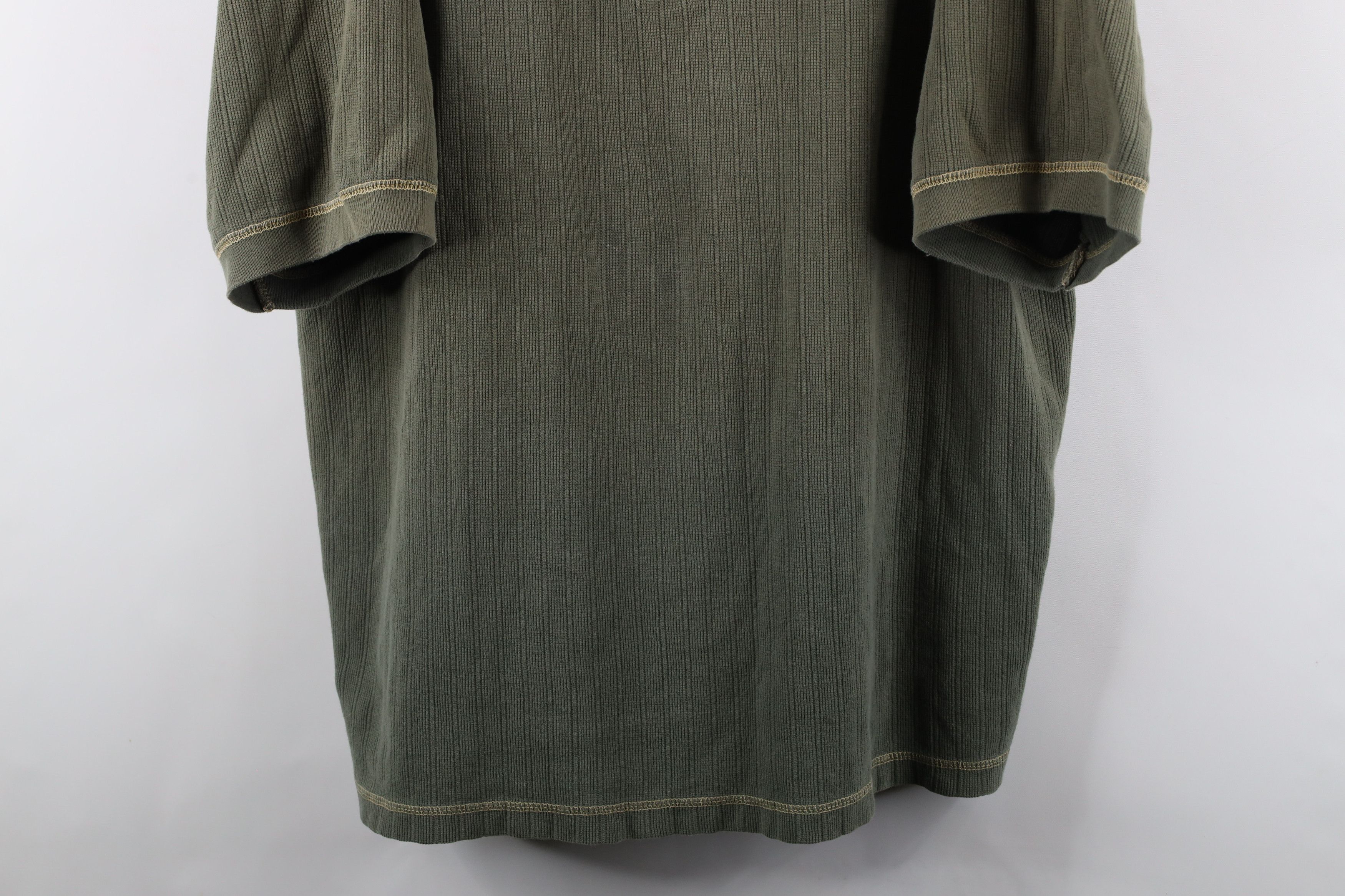 Vintage Vintage 90s Streetwear Thermal Ribbed Knit Henley T-Shirt Size US XL / EU 56 / 4 - 3 Thumbnail