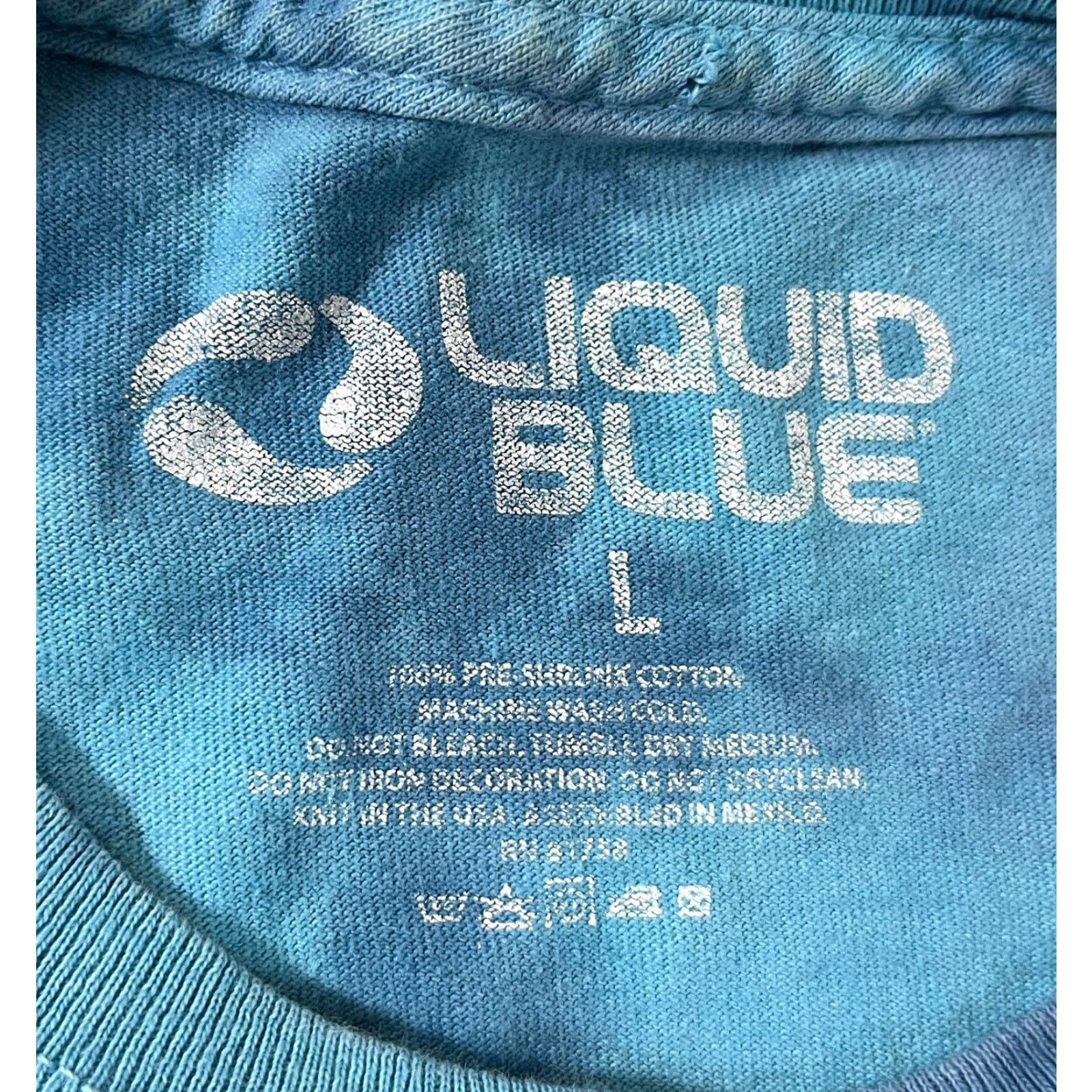 Liquid Blue Liquid Blue Pink Floyd Tie Dye T-Shirt Sz L Unisex Adults Crew Neck Short Sleeve 2015 Vintage Music Shirt Size US L / EU 52-54 / 3 - 5 Thumbnail