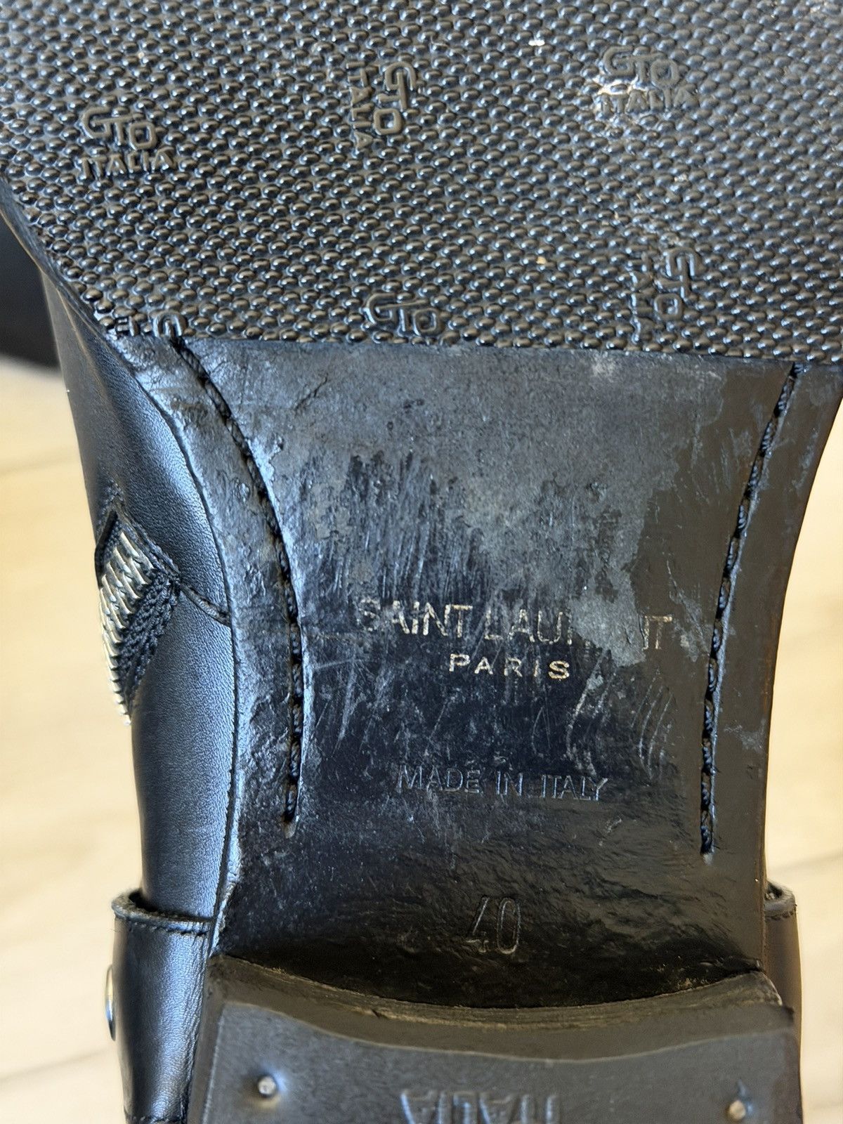 Saint Laurent Paris FW13 Leather Chain Harness Wyatt Boots 40 Size US 7.5 / EU 40-41 - 8 Thumbnail