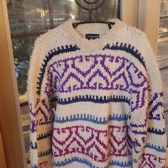 Vintage Vintage Caramba Line 100% Wool LS Made in Ecuador Sz. XL Swe Size US XL / EU 56 / 4 - 3 Thumbnail