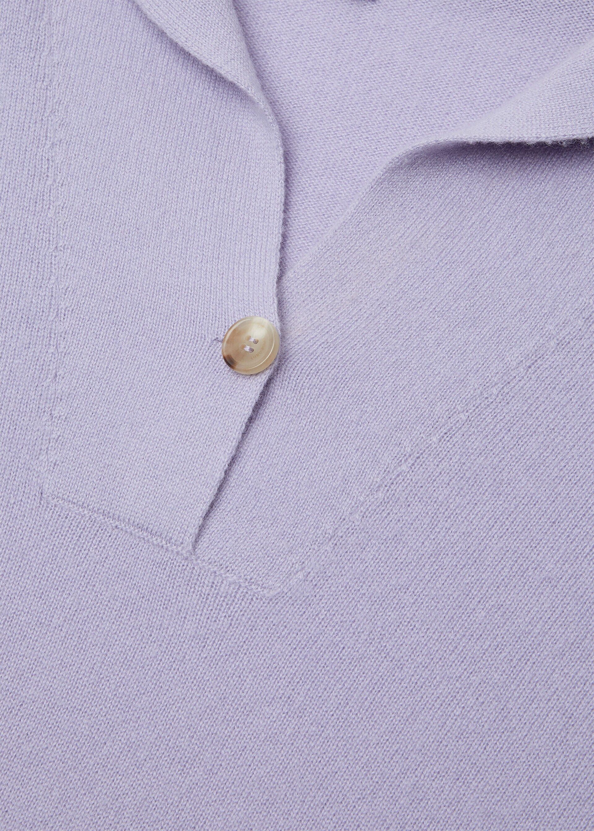 Loro Piana os11x0426 FAQ9446 Sergio Polo Shirt in Iced Violet Size XS / US 0-2 / IT 36-38 - 7 Thumbnail
