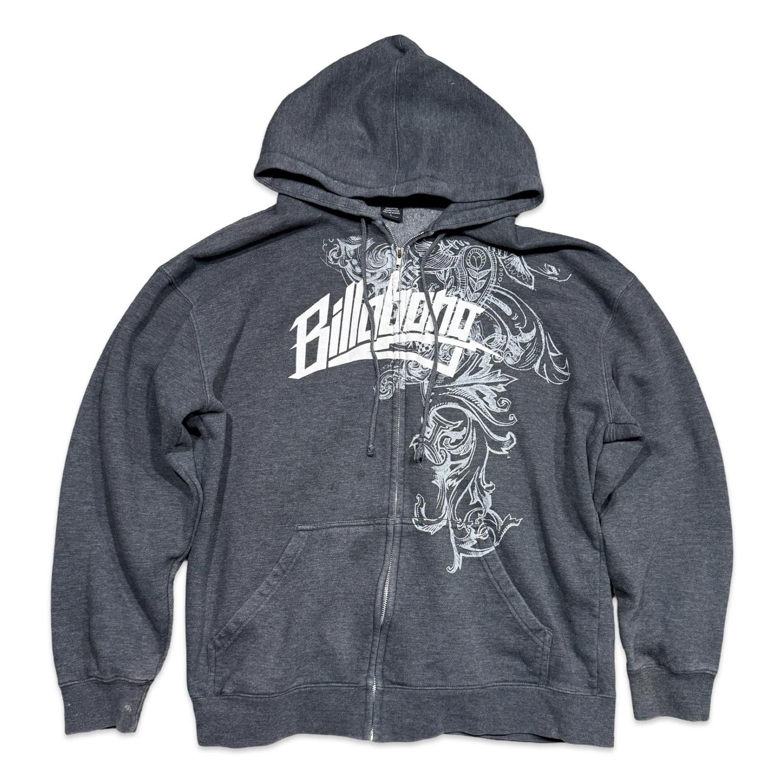 Billabong Billabong Y2K Grunge Zip-Up Gray Hoodie Size US L / EU 52-54 / 3 - 1 Thumbnail