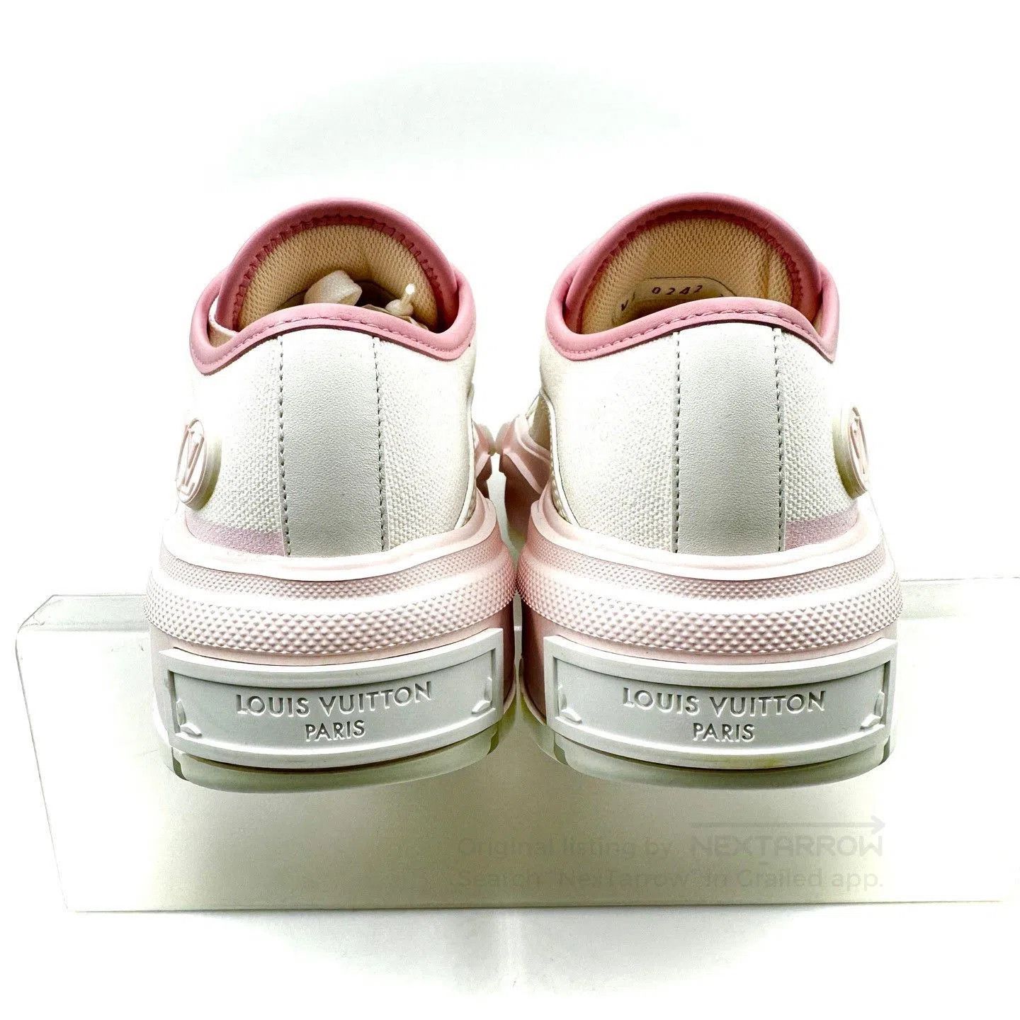 Louis Vuitton LV Squad Pink White Biscuit Shoes. Size US 4.5 / IT 34.5 - 3 Thumbnail
