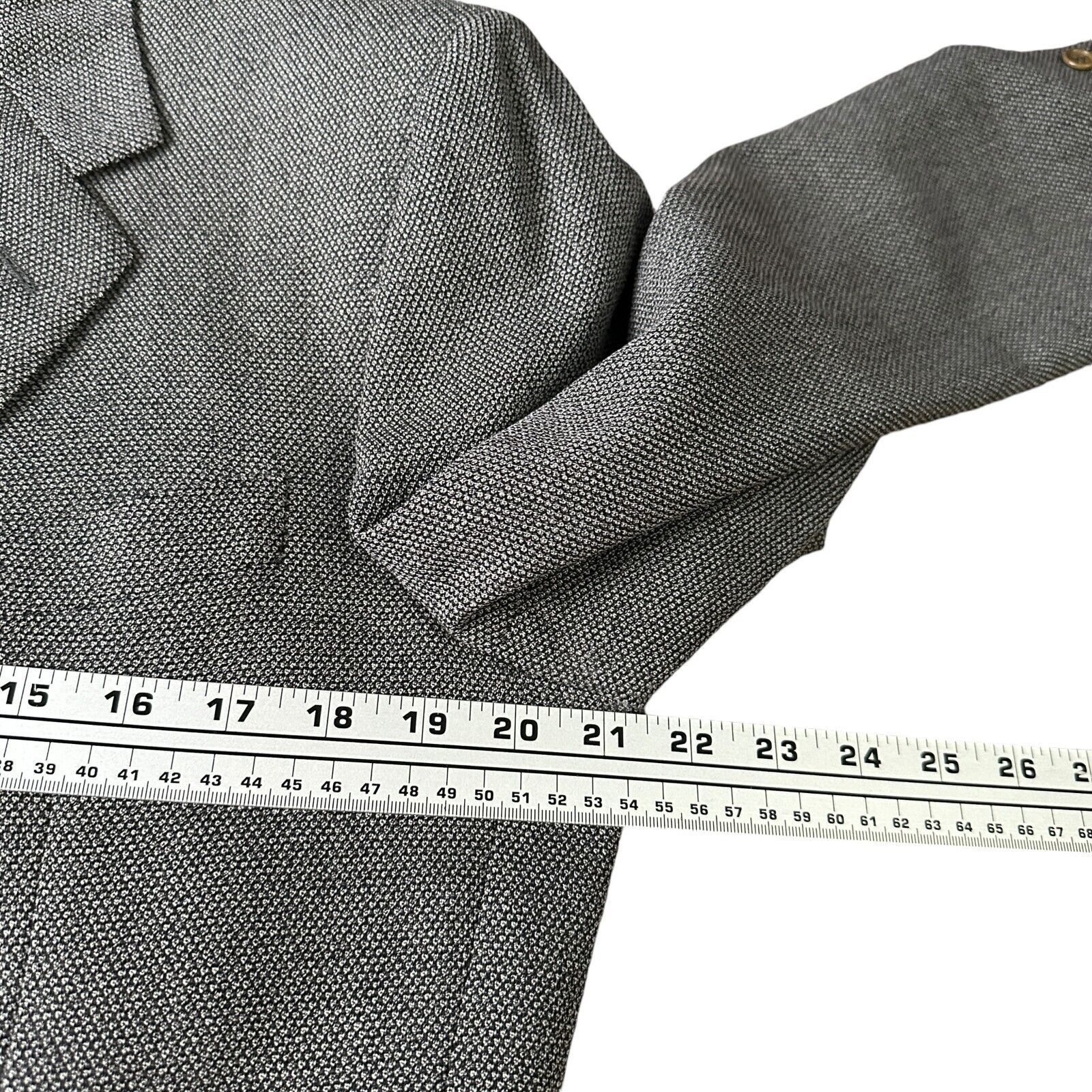 Canali Canali Proposta Sport Coat Blazer Jacket Mens 42R Gray Wool Size 42R - 8 Thumbnail