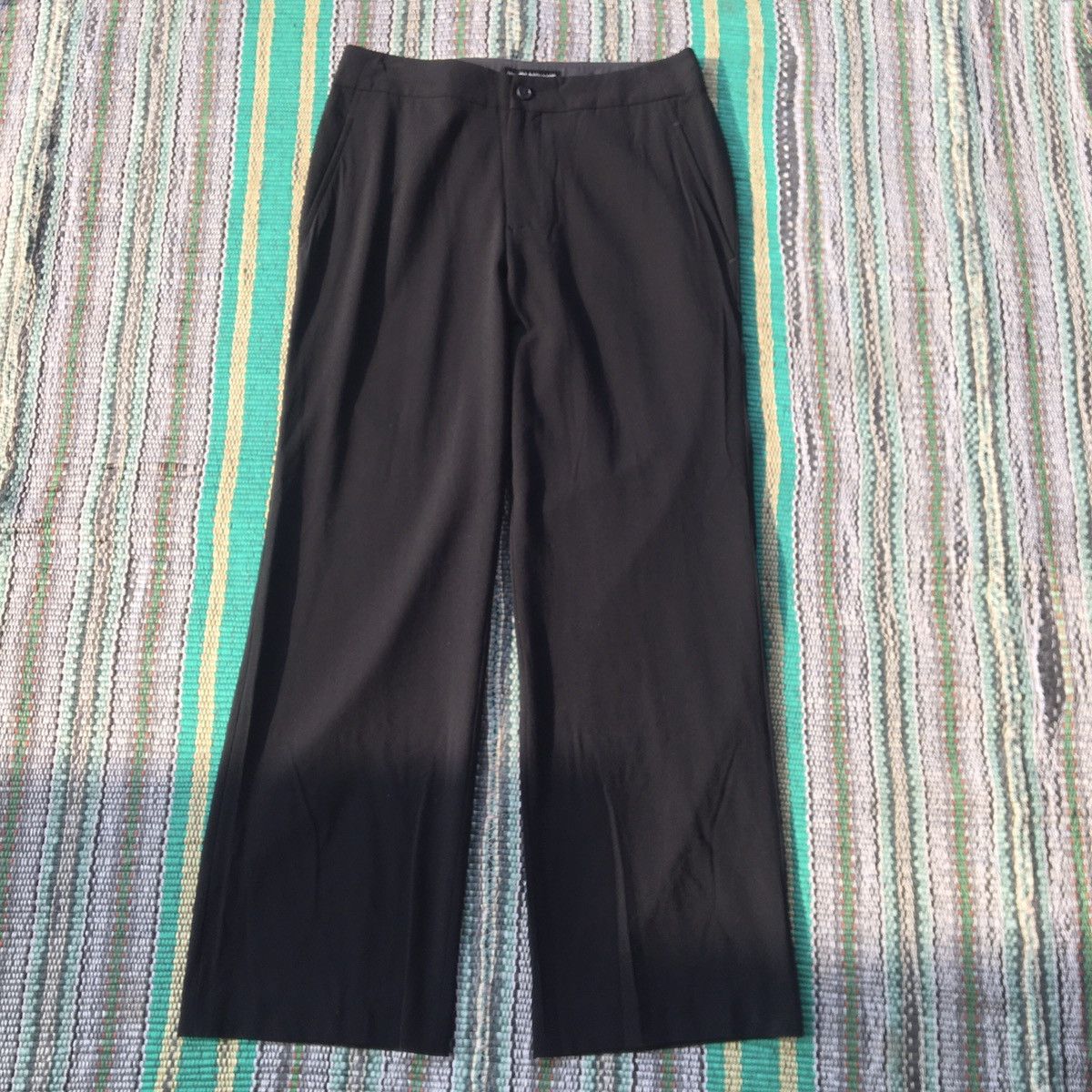 image of Issey Miyake Wool Casual Trouser Pants in Black, Women's (Size 28)