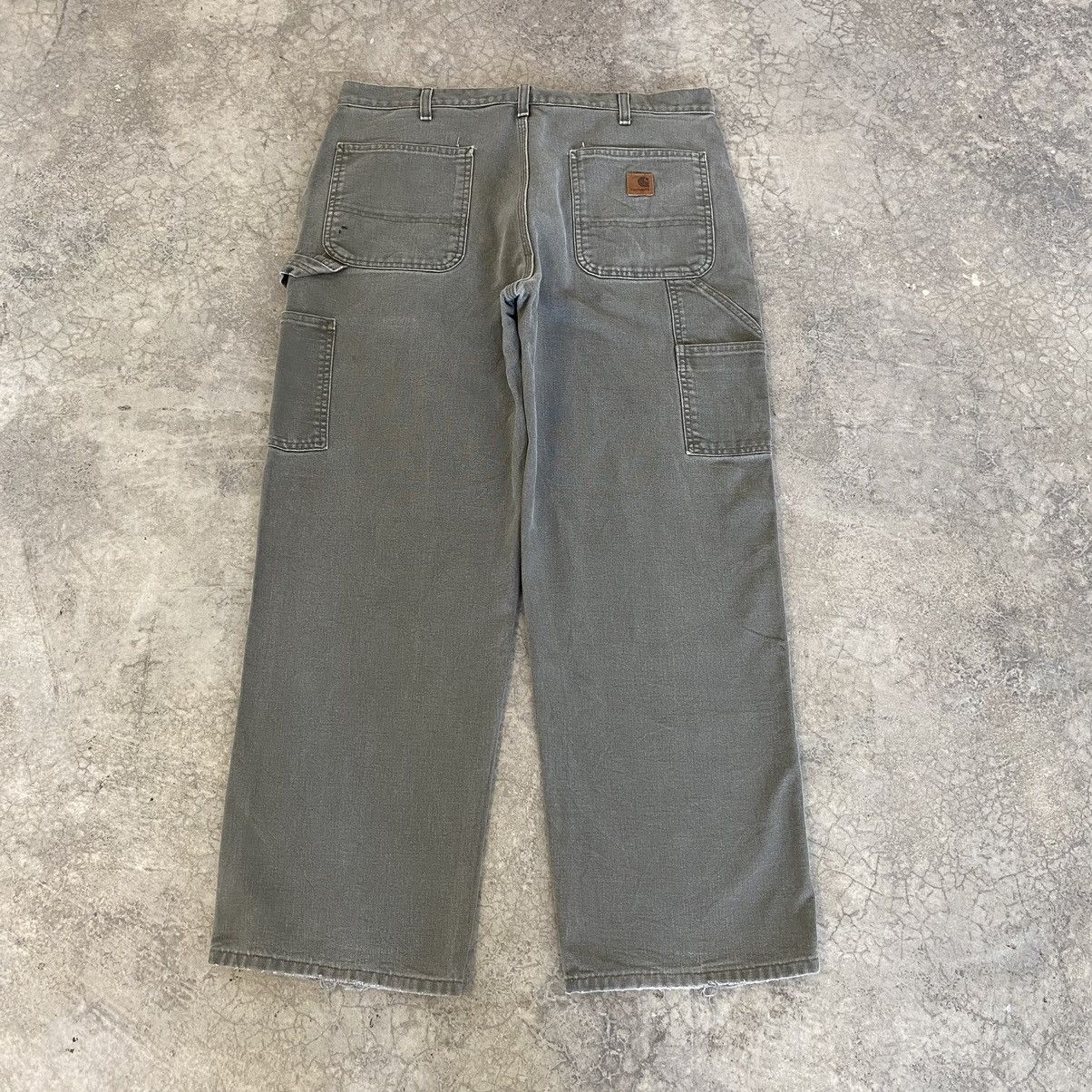 Carhartt × Vintage Vintage Carhartt Faded Moss Green Carpenter Work Pants Size US 36 / EU 52 - 16 Thumbnail