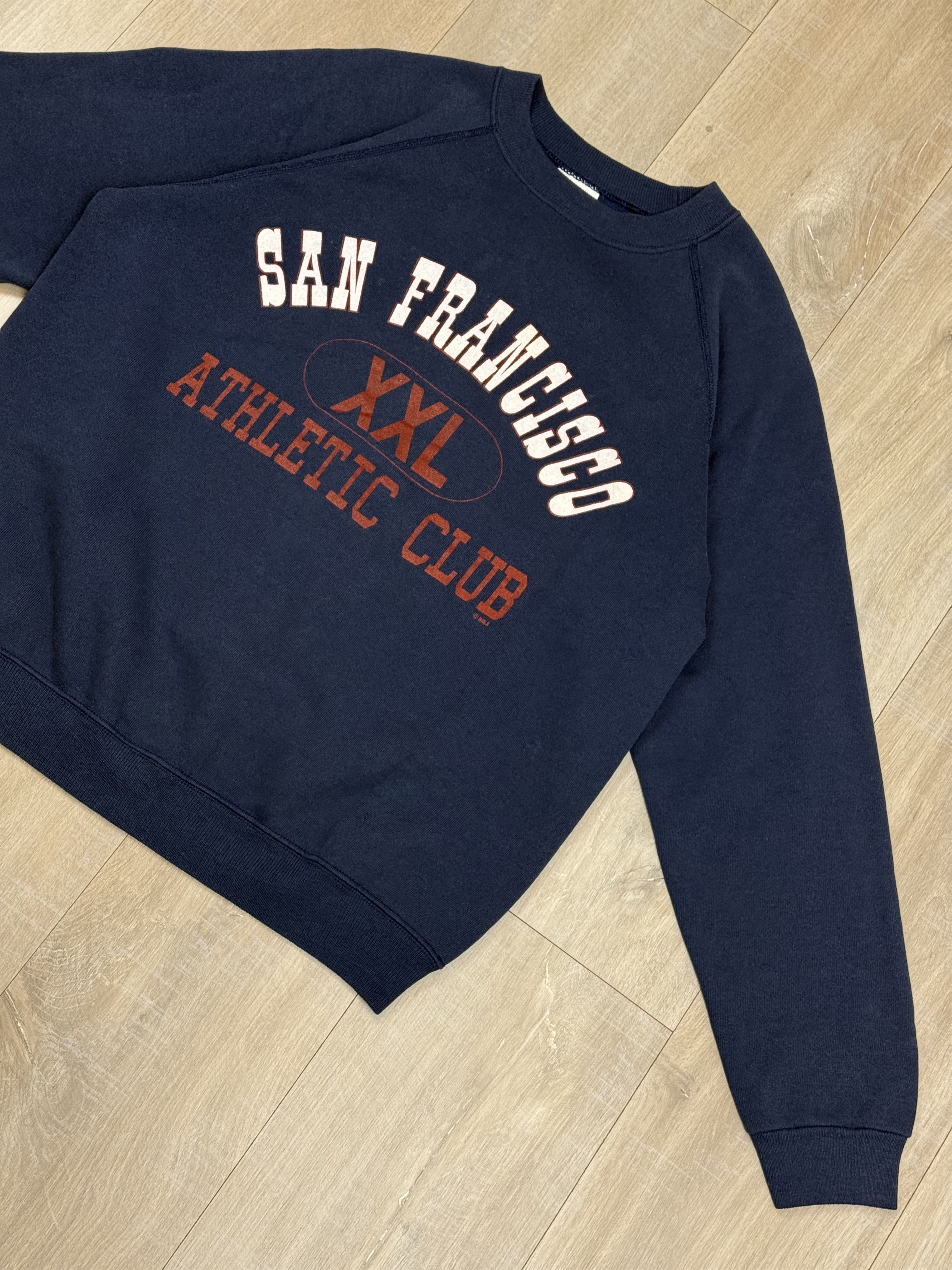 Hanes Vintage 90s San Francisco Athletic Club Sweatshirt Made USA Size L / US 10 / IT 46 - 2 Thumbnail