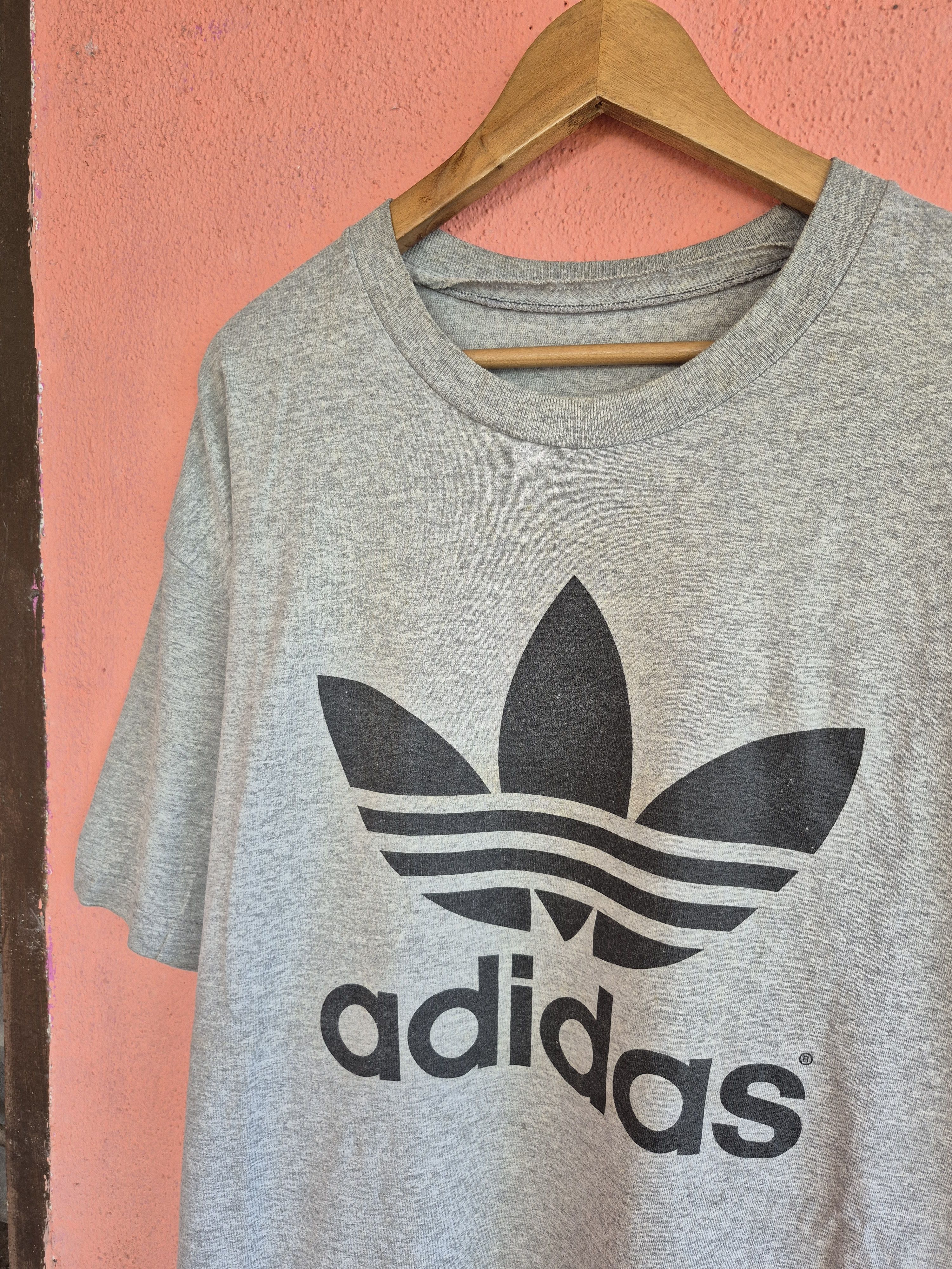 Vintage 🔥 Vintage Adidas Big Logo Backhit Tee Size US XL / EU 56 / 4 - 2 Thumbnail