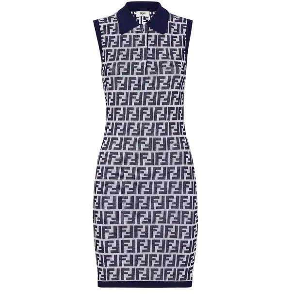 Fendi o1s1wg110425 Dress in Black & White Size XL / US 12-14 / IT 48-50 - 1 Thumbnail