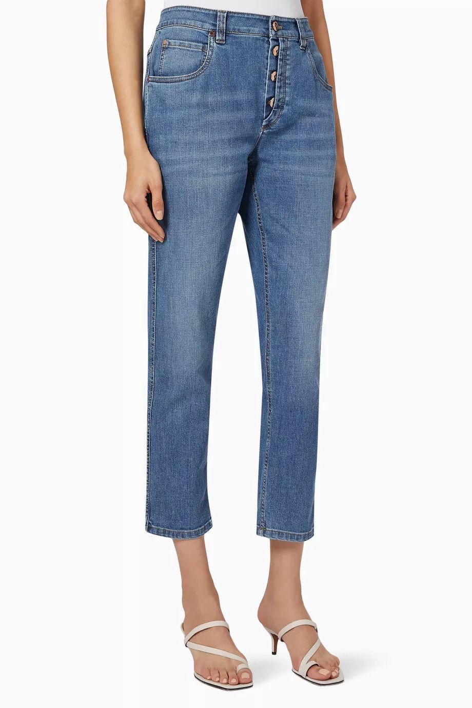 Brunello Cucinelli o1y0725 Denim Pant in Blue Size 24" / US 00 / IT 34 - 1 Thumbnail
