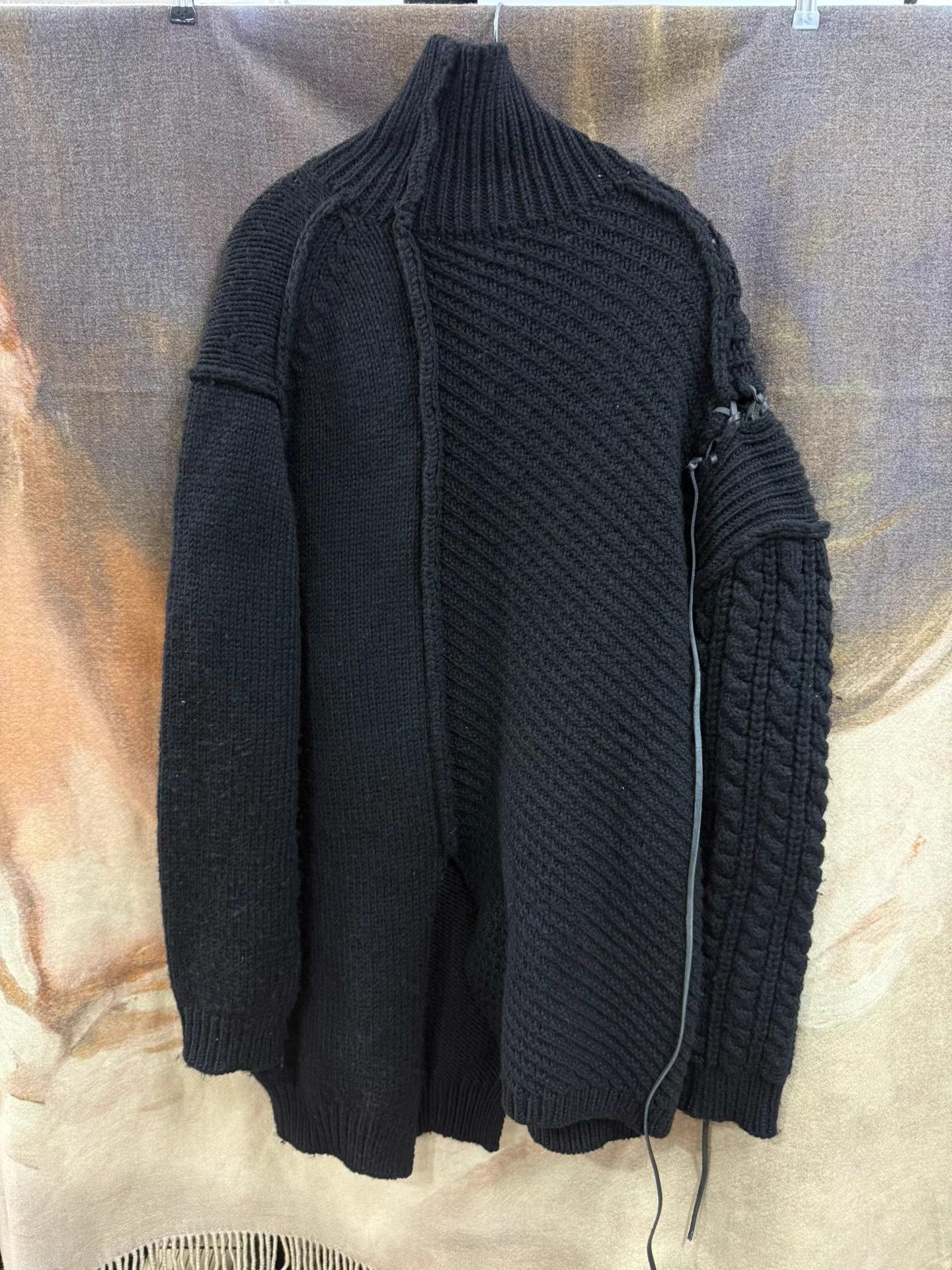 Yohji Yamamoto Yohji Yamamoto Drawstring Sheepskin Sweater K20 Size US L / EU 52-54 / 3 - 5 Thumbnail