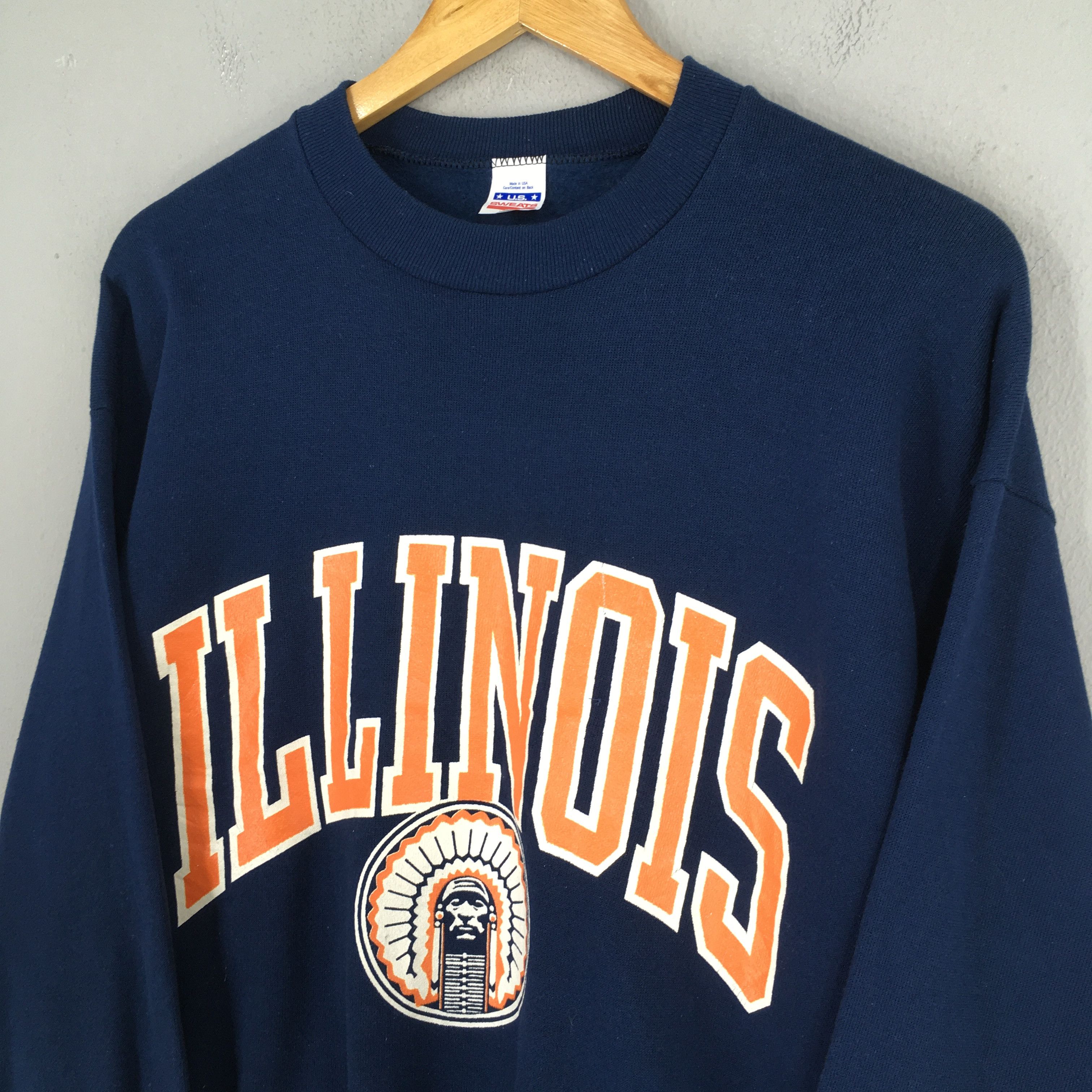 NCAA Vintage Illinois University Sweatshirt XLarge Size US XL / EU 56 / 4 - 3 Thumbnail