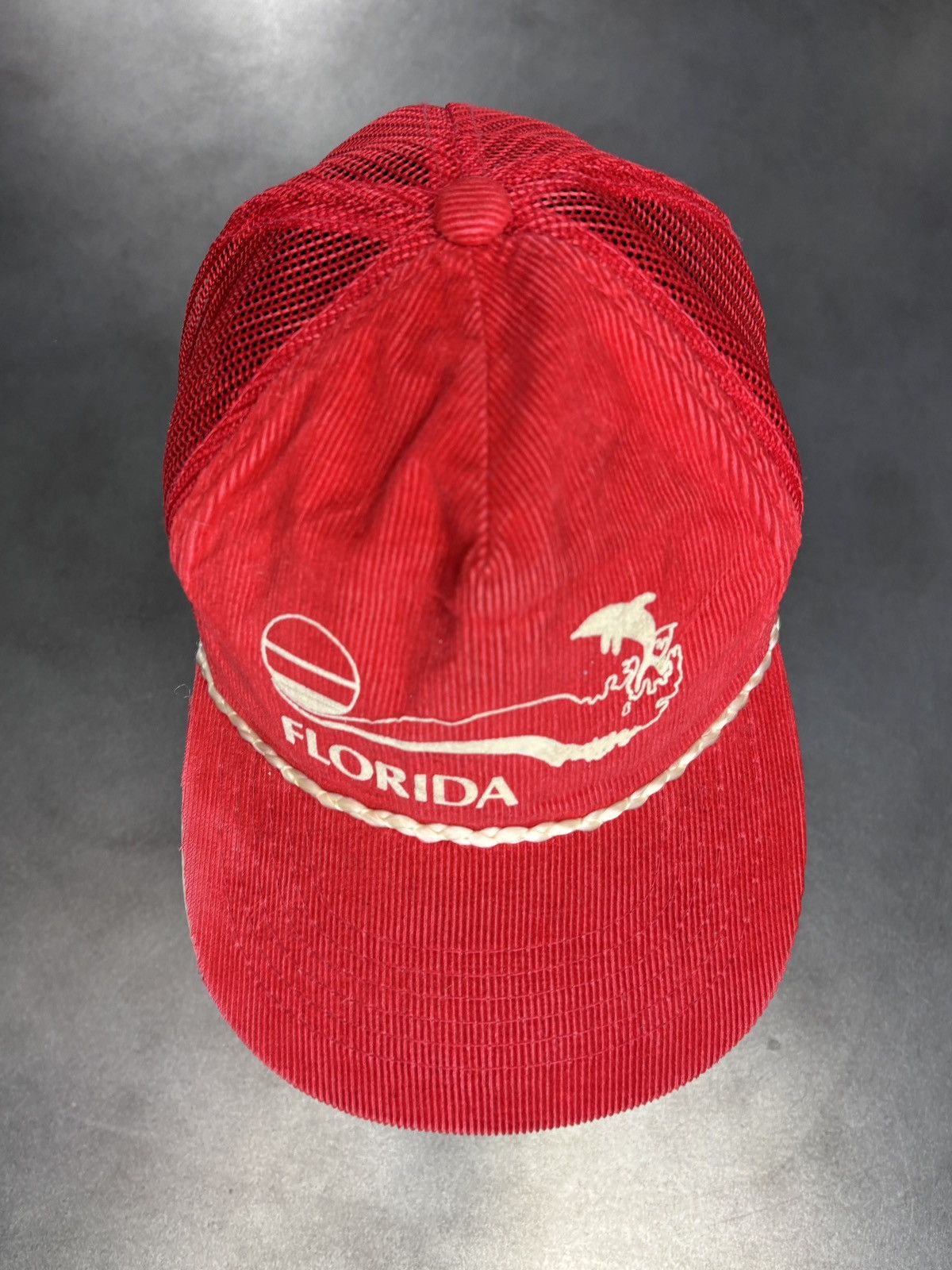 Vintage 1980s Vintage Corduroy Trucker Hat Mesh Snapback Thrashed Size ONE SIZE - 7 Thumbnail
