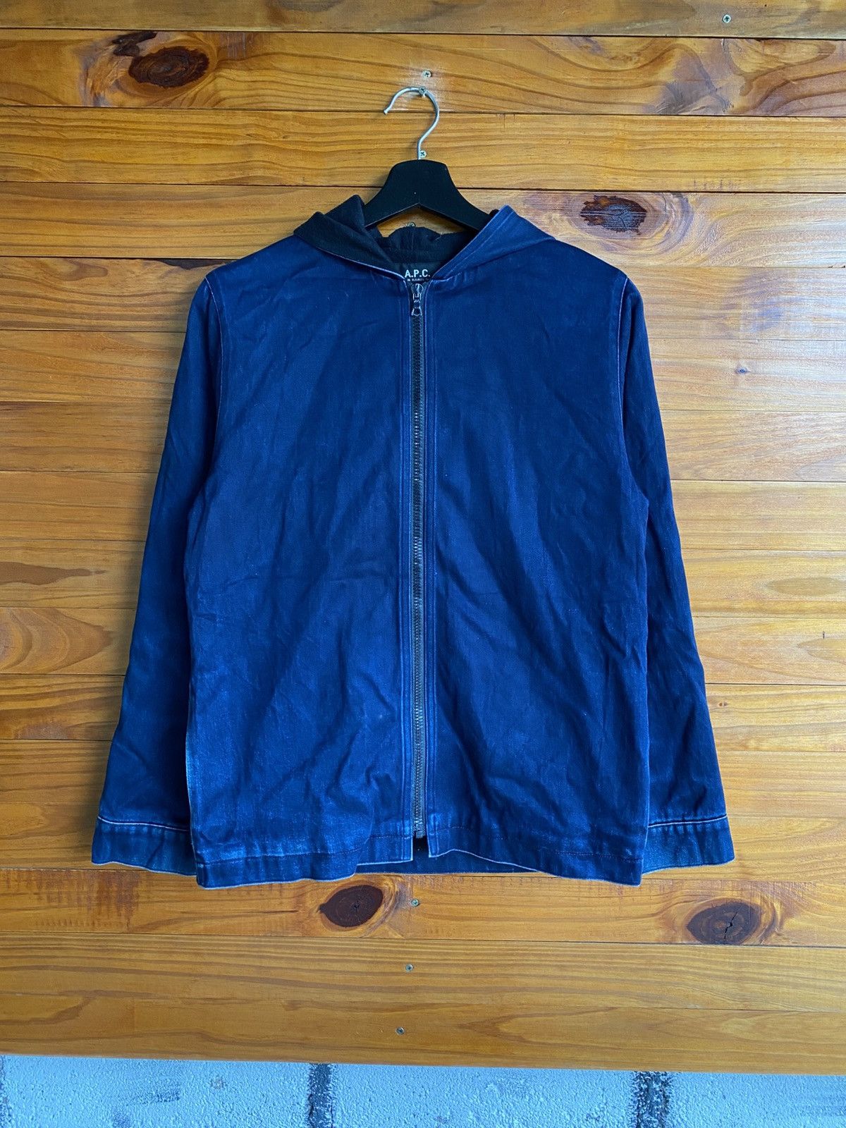 A.P.C. A.P.C. Indigo Hooded Zip Jacket | Rue de Fleurus Paris Size US S / EU 44-46 / 1 - 3 Thumbnail
