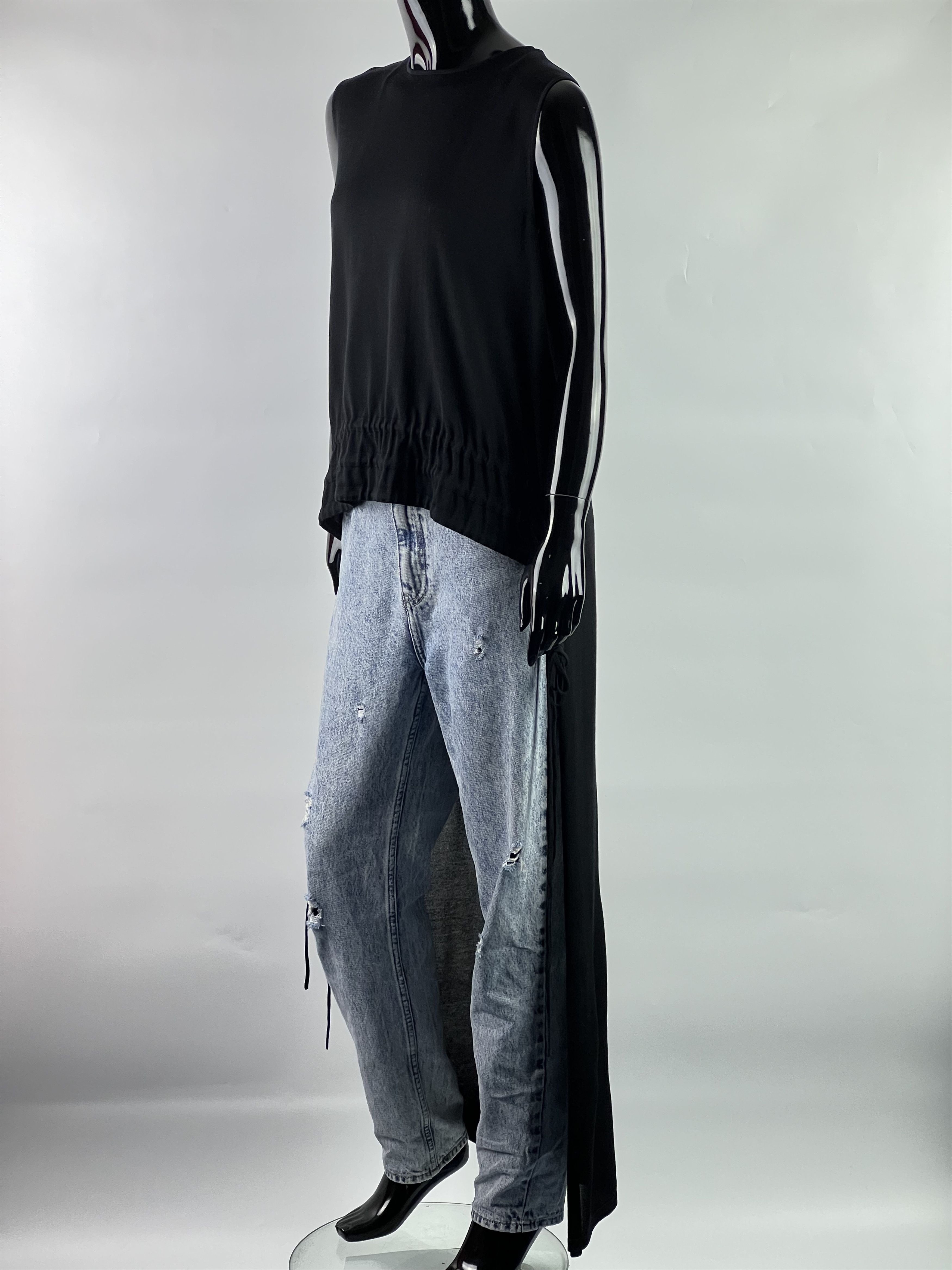 Cos COS Tunic Long Back Oversized Black Bondage Size XS Size XS / US 0-2 / IT 36-38 - 1 Thumbnail