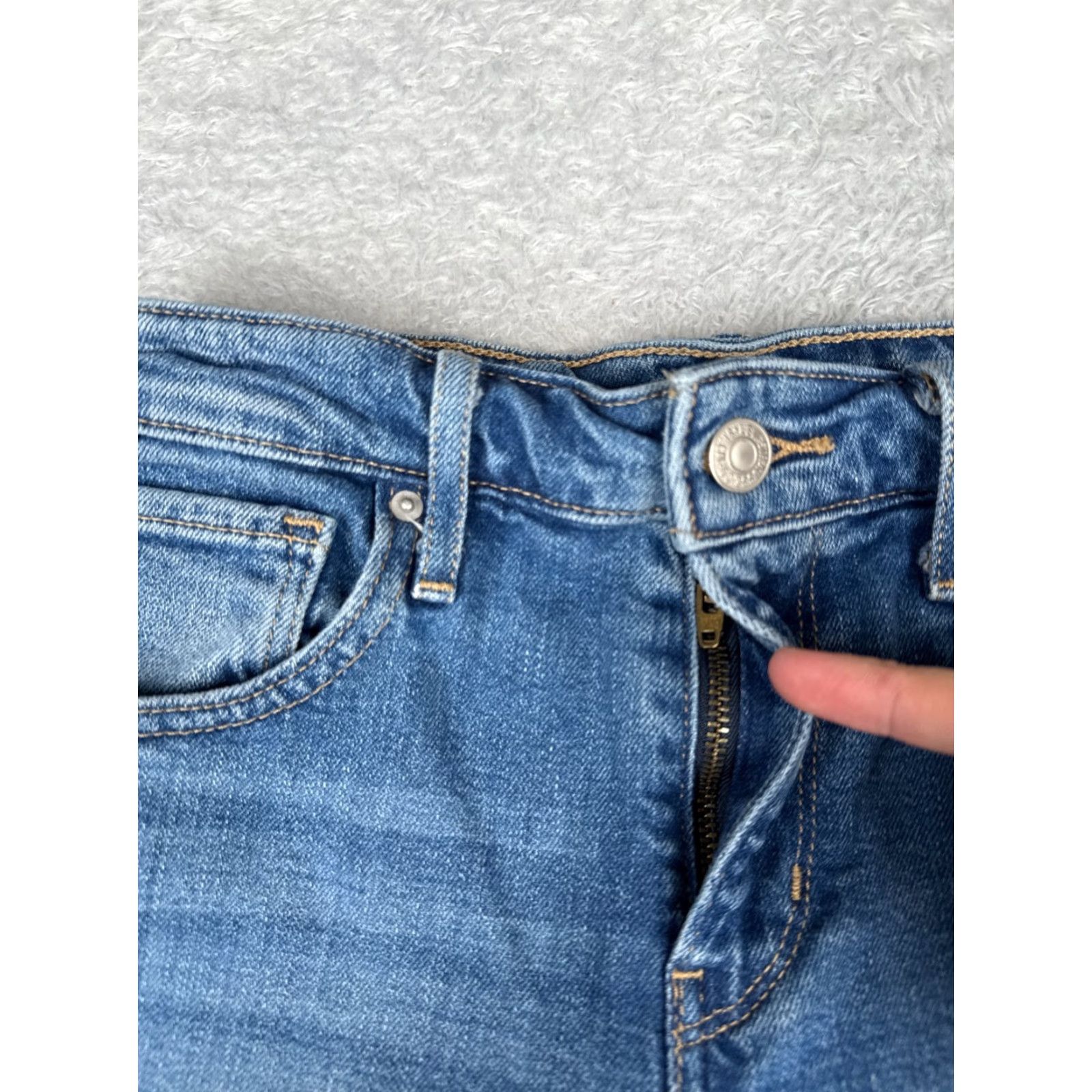 Levi's Levi's Women's 26 Blue Denim Skinny Jeans High Rise Distressed 5-Pocket Regular Fit Retro 721 Size 26" / US 2 / IT 38 - 5 Thumbnail