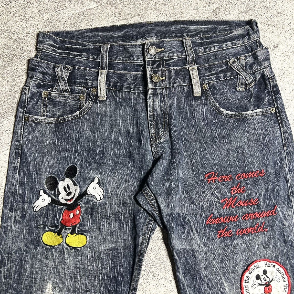 Disney Vintage Denim Doublewaist DISNEY PATCH ART BORDIR Size US 34 / EU 50 - 5 Thumbnail