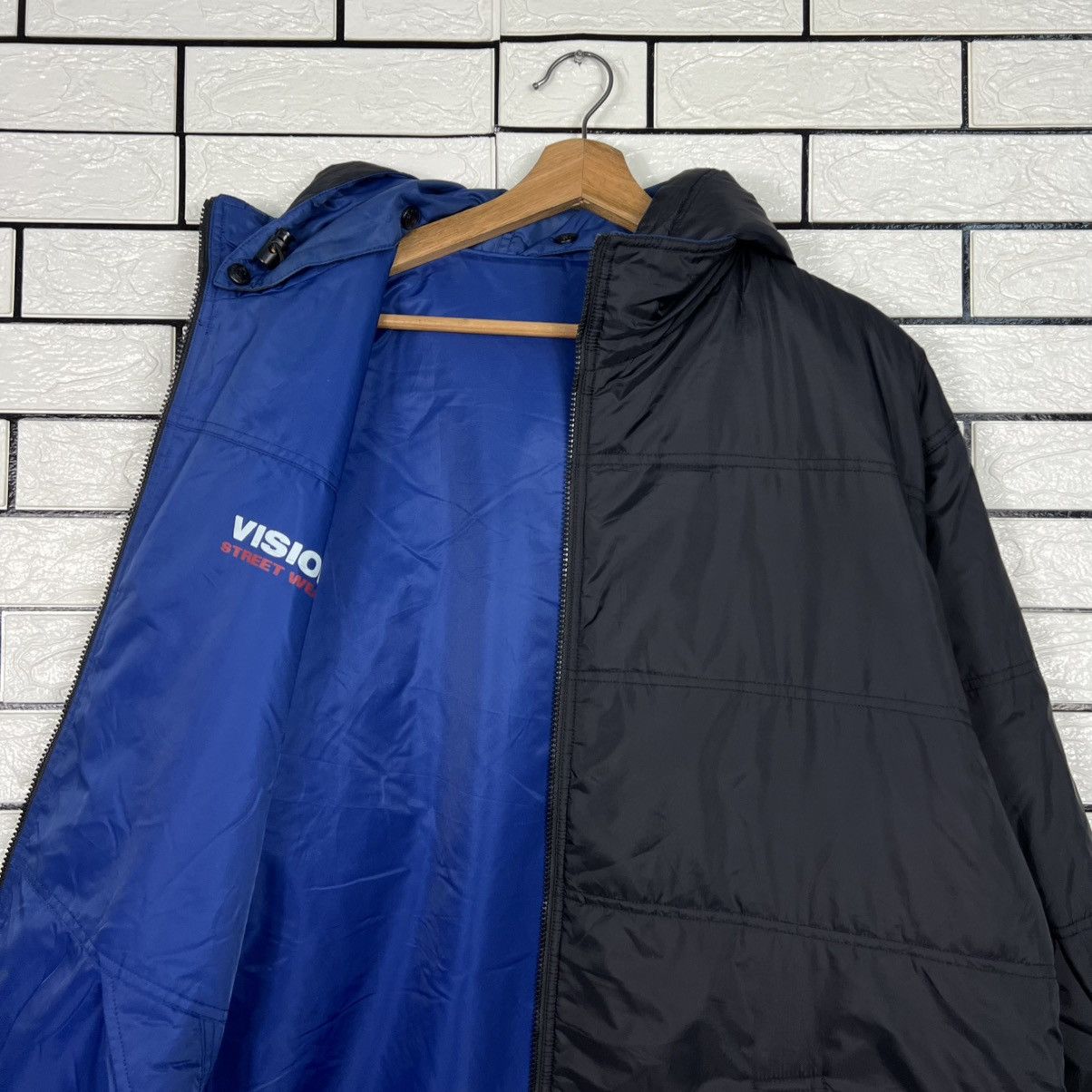 Vision Streetwear 90's VISION STREET WEAR Reversible Hooded Jacket #4061-C185 Size US L / EU 52-54 / 3 - 11 Thumbnail