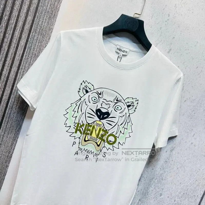 Kenzo Kenzo White Cotton Logo T-Shirt for Men . Size US L / EU 52-54 / 3 - 7 Thumbnail