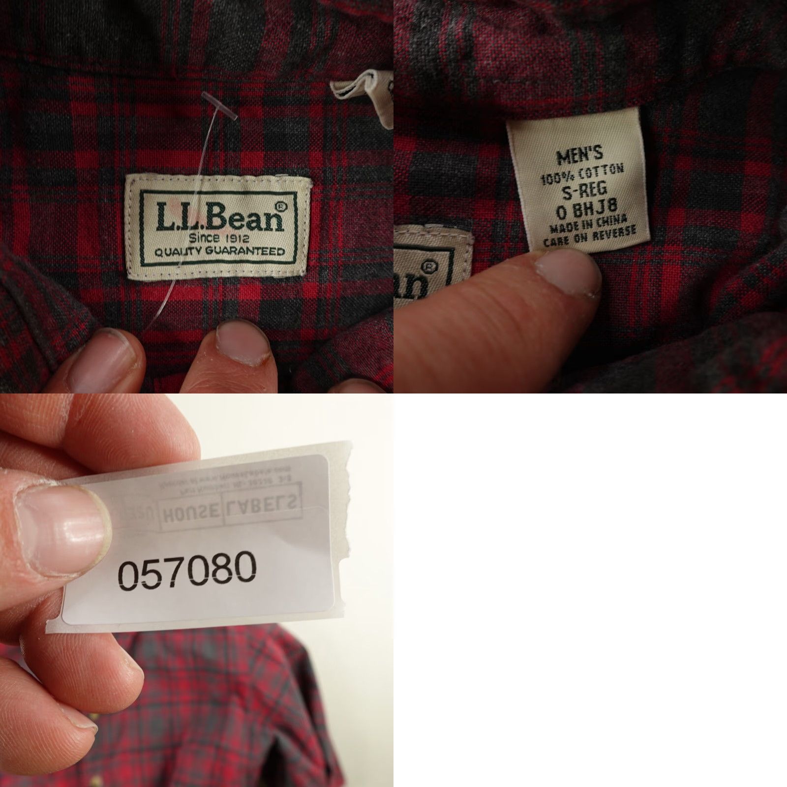 Vintage VINTAGE L.L. Bean Flannel Shirt Mens Small Red Gray Plaid Button-Up Outdoor Utility Size US S / EU 44-46 / 1 - 8 Thumbnail