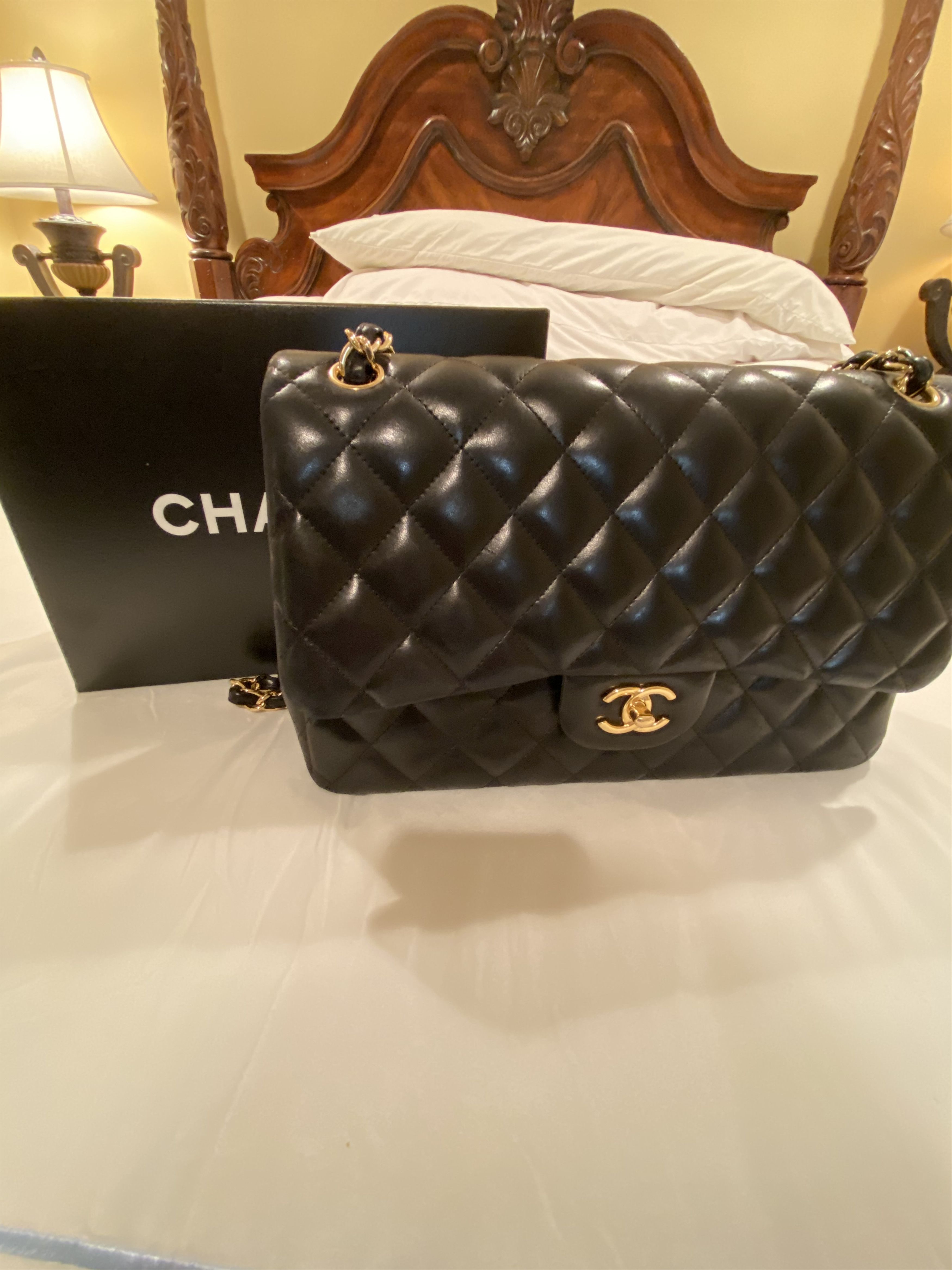 Chanel Chanel Jumbo Double Flap Lambskin, GHW Size ONE SIZE - 12 Thumbnail