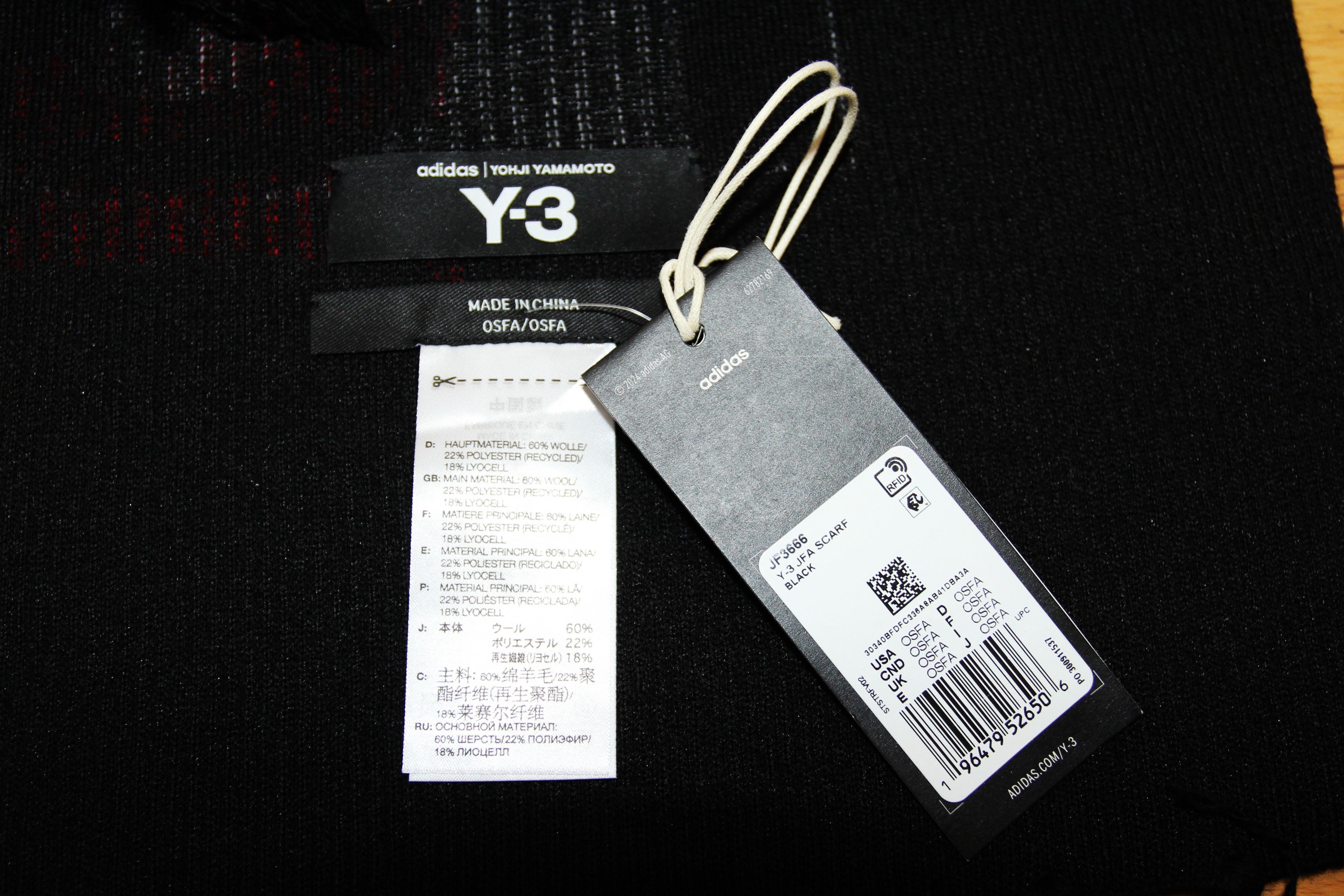 Y-3 BNWT AW24 Y-3 YOHJI YAMAMOTO JFA SCARF Size ONE SIZE - 5 Thumbnail