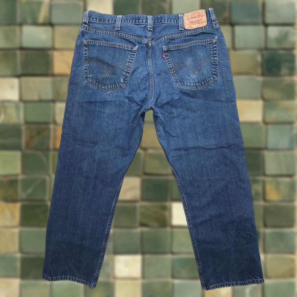 Levi's VINTAGE Levi's 505 Regular Straight Jeans Mens 40 x 30 Dark Wash Blue Denim 5-Pocket Model Levi's 505 American 90s/Mexico Mens Size US 40 / EU 56 - 1 Thumbnail