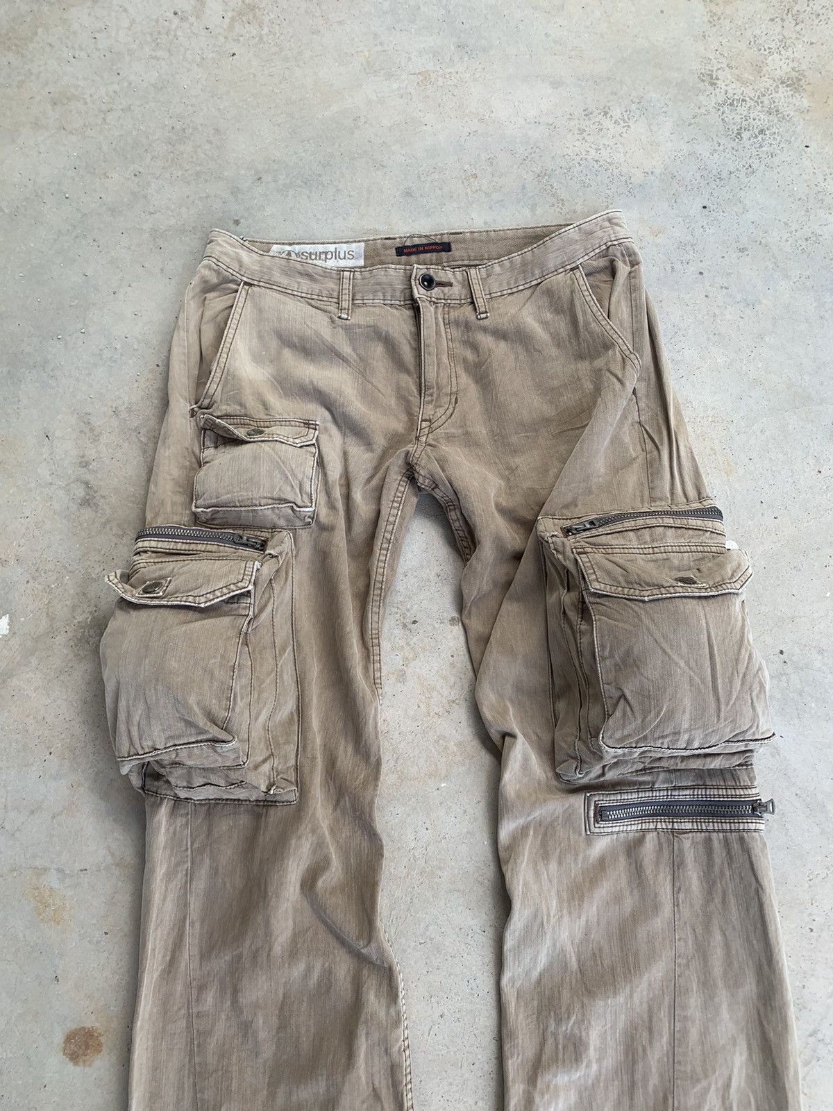 Japanese Brand Sunfaded Surplus Cargo Pants Size US 32 / EU 48 - 3 Thumbnail