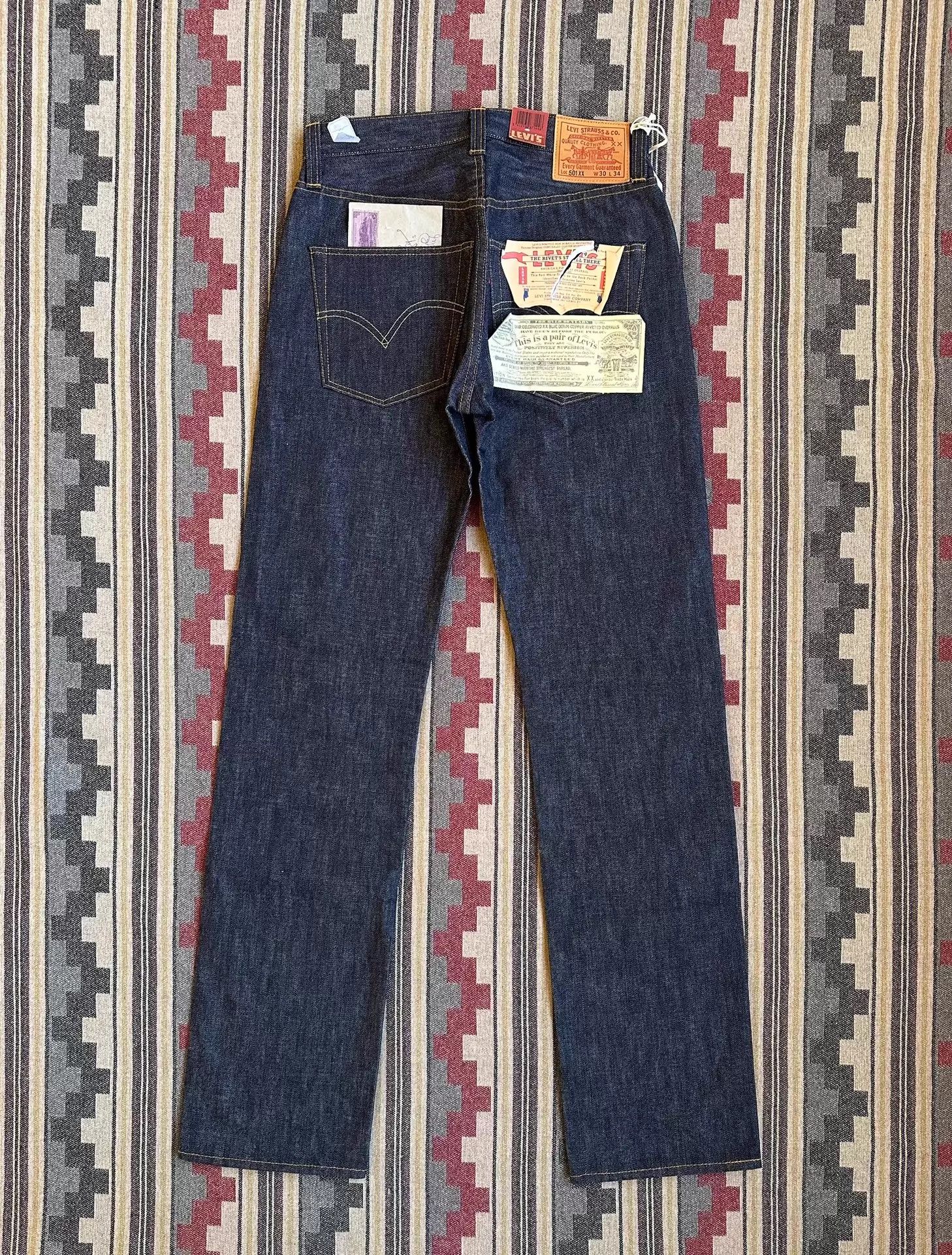 Levi's Levi’s LVC 1947 501XX R USA Raw Selvage White Oak 30x34 Size US 30 / EU 46 - 2 Thumbnail