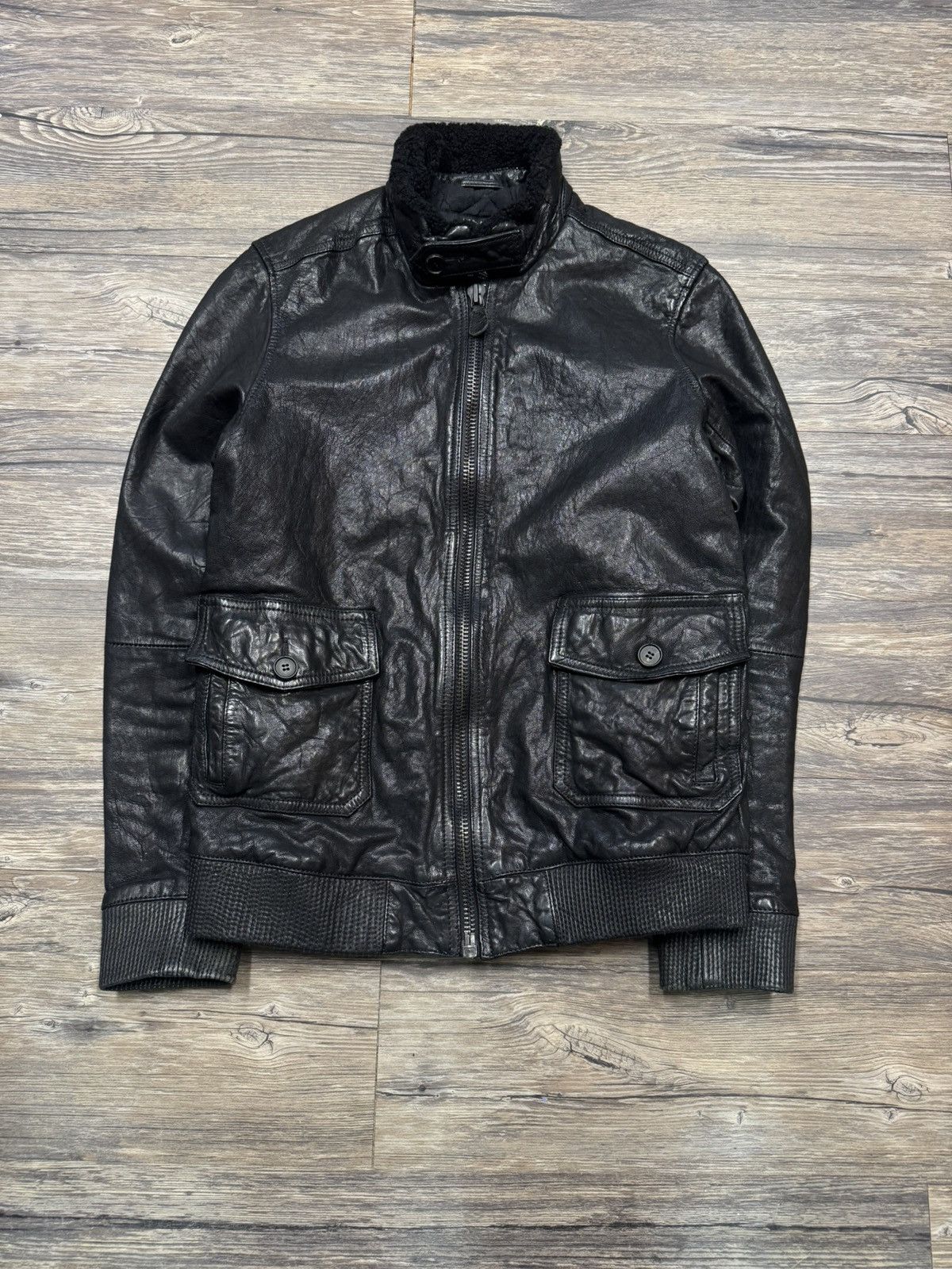 Allsaints Calfskin Biker Jacket