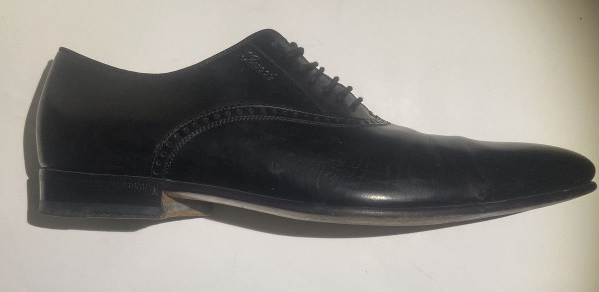 Gucci Men's Gucci Lace Up Oxfords Dress Shoes Size US 8 / EU 41 - 2 Thumbnail
