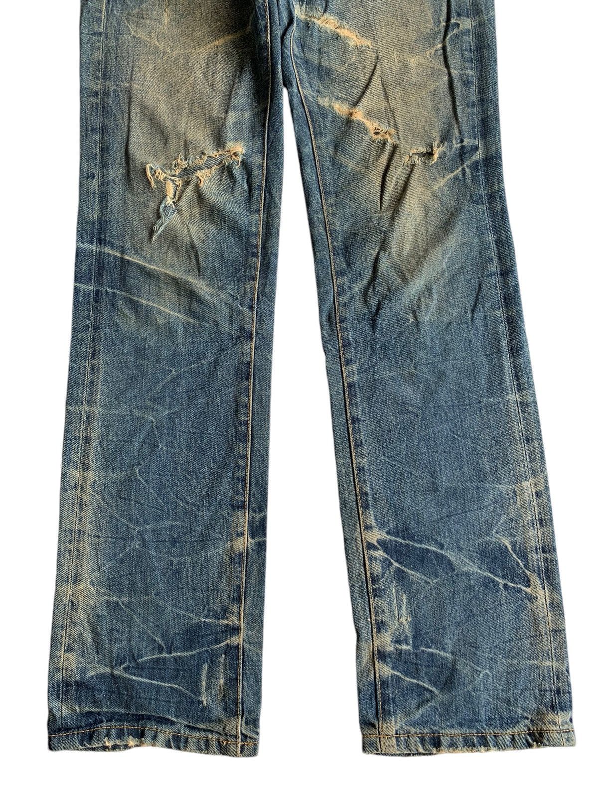 Tornado Mart Army Of No! Skull Punk Style Japanese Distressed Denim🎌☠️ Size US 29 - 7 Thumbnail