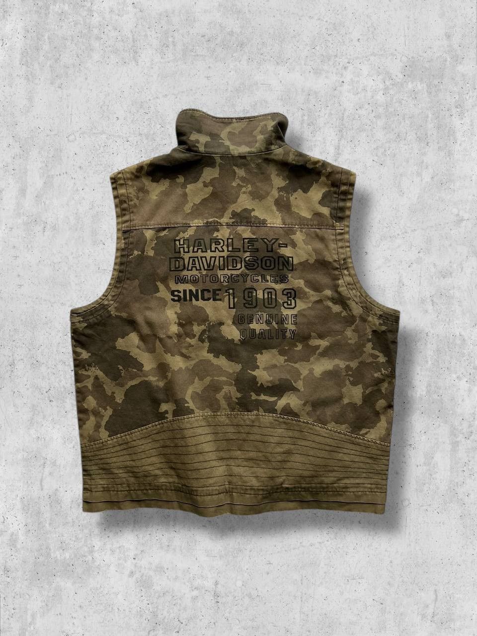 Harley Davidson HARLEY DAVIDSON military camo vest heavy vintage racing Size US XL / EU 56 / 4 - 3 Thumbnail