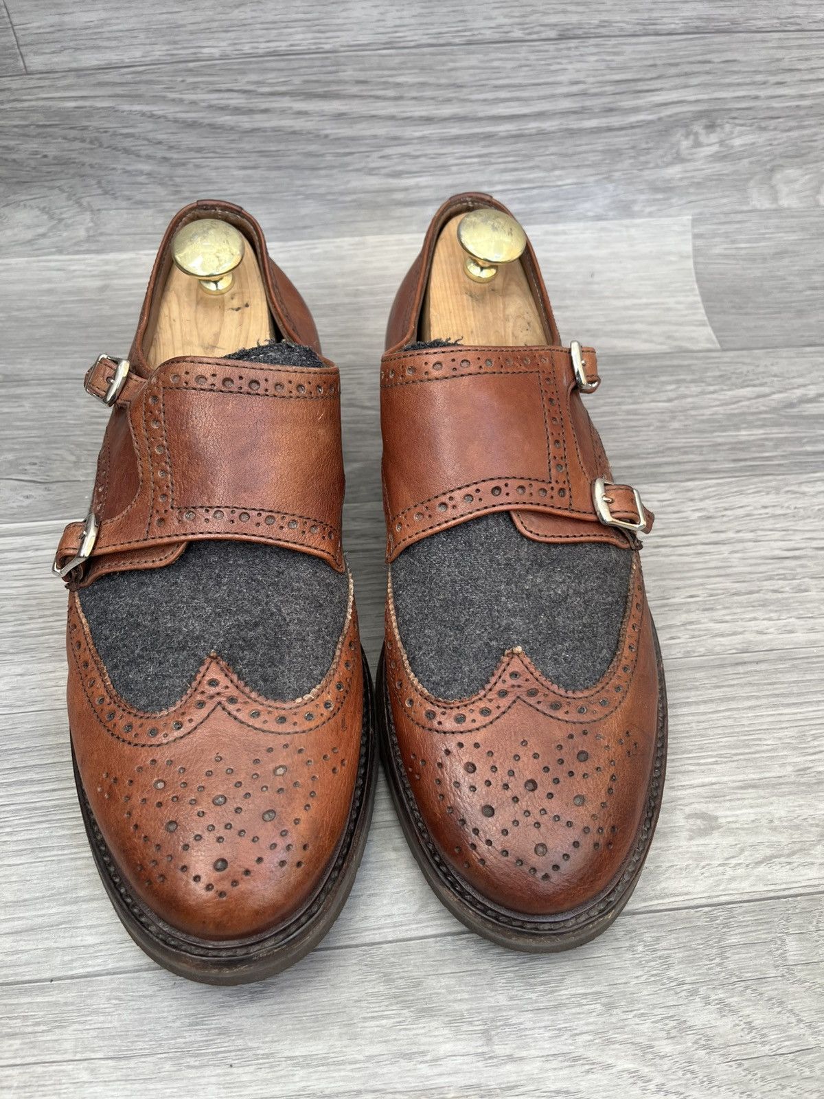 Brunello Cucinelli Brunello cucinelli brown double monk strap dress shoes Size US 11 / EU 44 - 3 Thumbnail