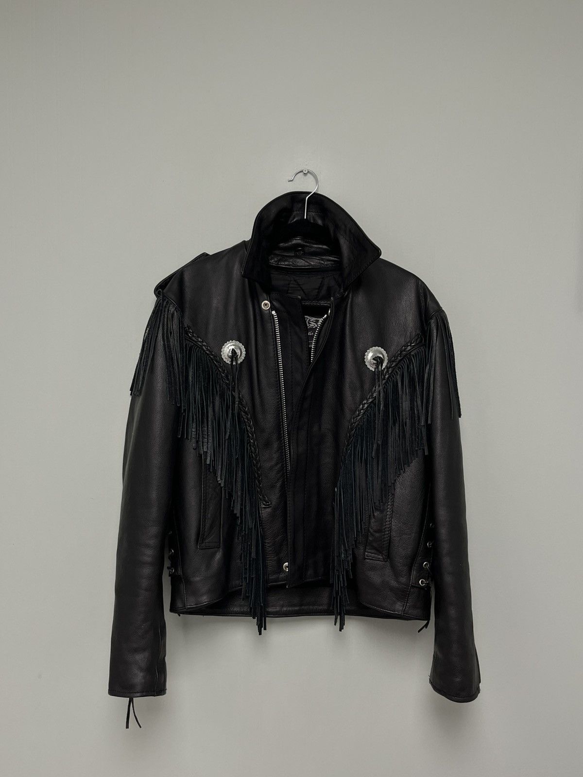 Vintage Fringed Leather Jacket. Size 42 Size L / US 10 / IT 46 - 9 Thumbnail