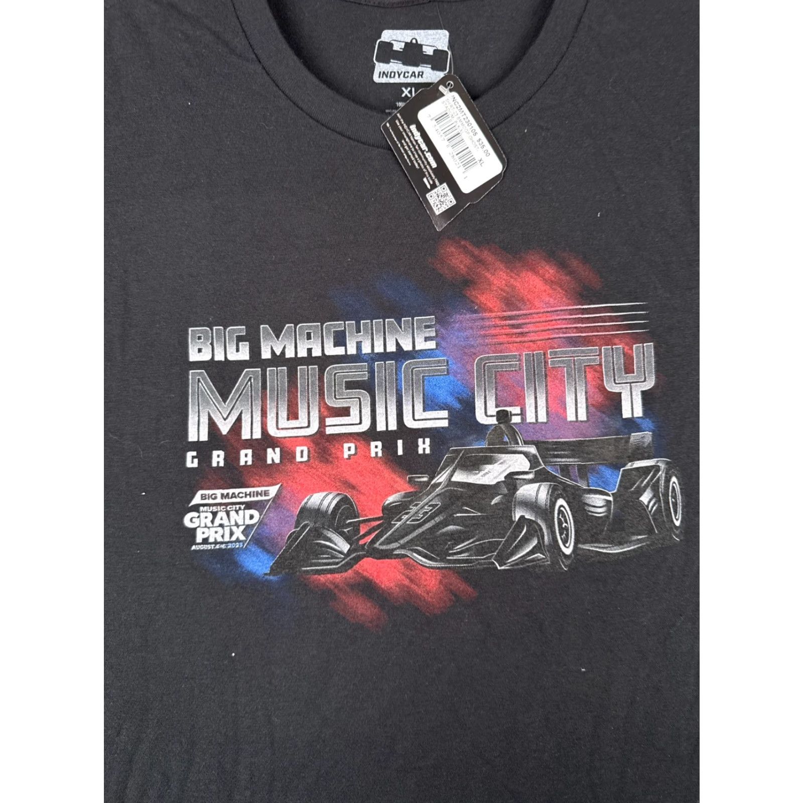 Vintage Nashville Grand Prix Shirt Men Extra Large Black Short Sleeve Crew Neck Indycar Size US XL / EU 56 / 4 - 6 Thumbnail