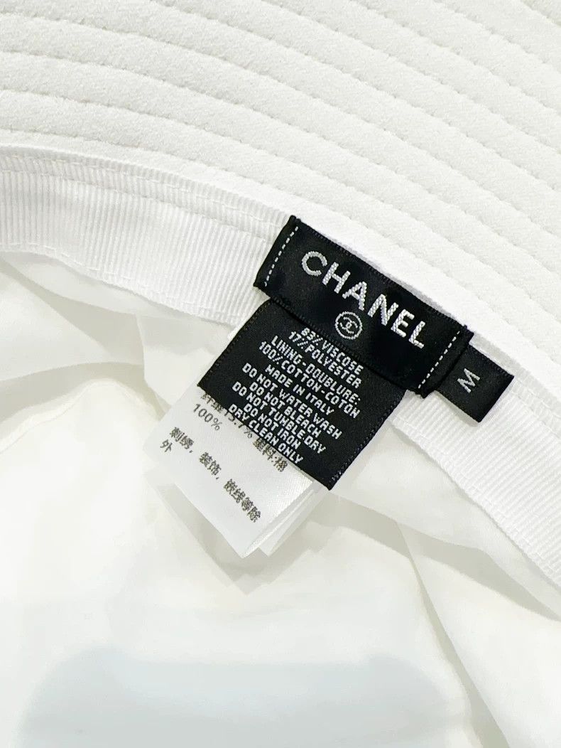 Chanel Chanel SizeM White plum blossom Logo fisherman's hat Size ONE SIZE - 6 Thumbnail