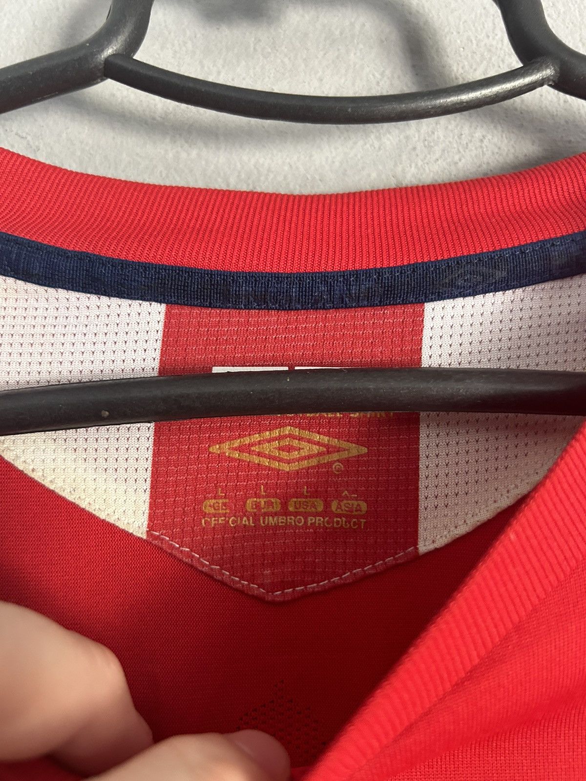 Umbro England terry jersey away 2006-08 Size US L / EU 52-54 / 3 - 10 Thumbnail
