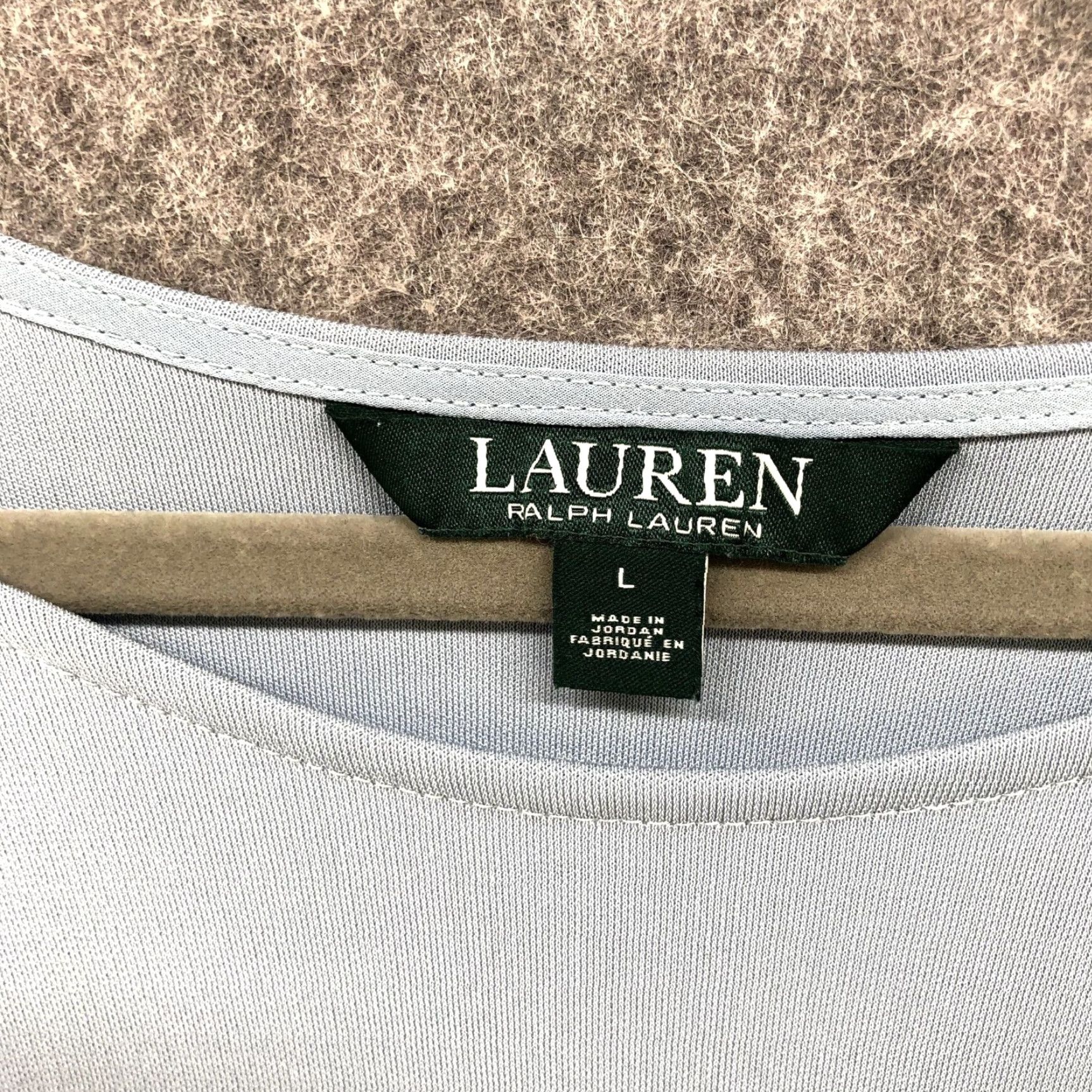 Ralph Lauren Lauren Ralph Lauren Blouse Short Sleeve T Shirt Womens L Light Blue Boat Neck Dress Shirt Formal Workwear Shirt Blouse Size L / US 10 / IT 46 - 5 Thumbnail