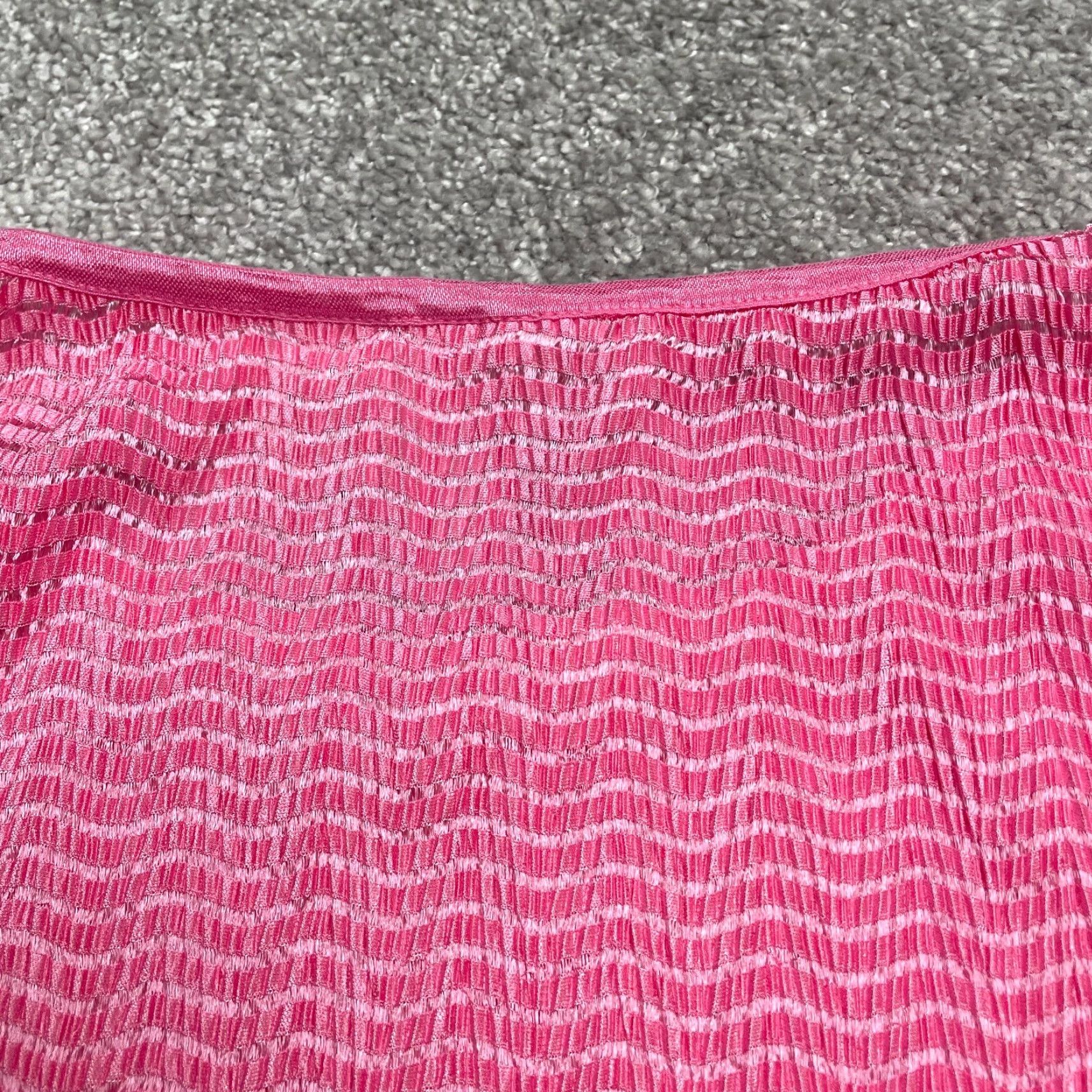 Pinko Kim Rogers Textured Blouse Womens Dolman Short Sleeve Pink PXL Knit Burnished Spots Solid Casual Top Size XL / US 12-14 / IT 48-50 - 4 Thumbnail