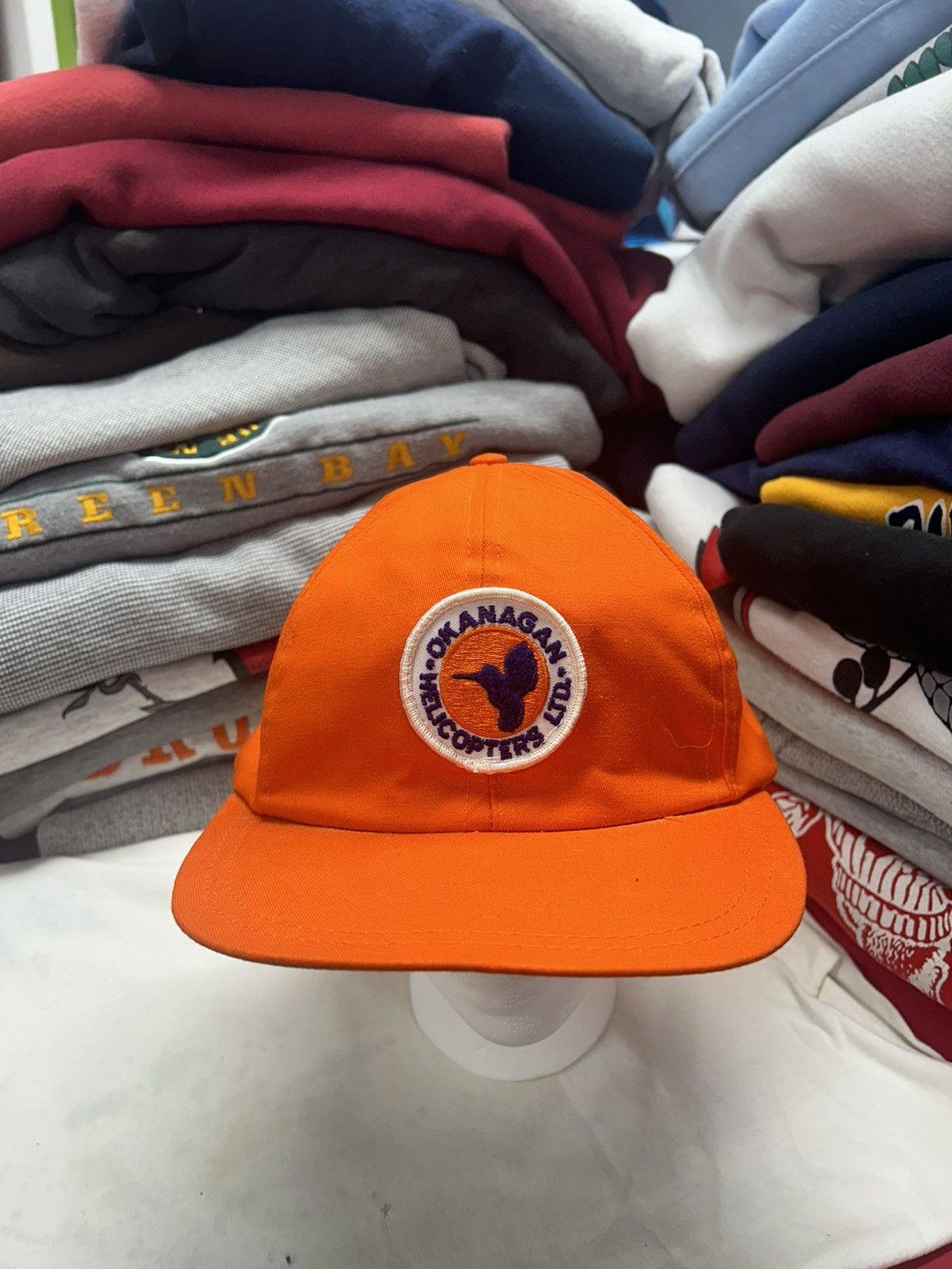 Vintage Crazy Vintage 90s Orange Skater Grunge Trucker Snapback Hat Size ONE SIZE - 1 Thumbnail
