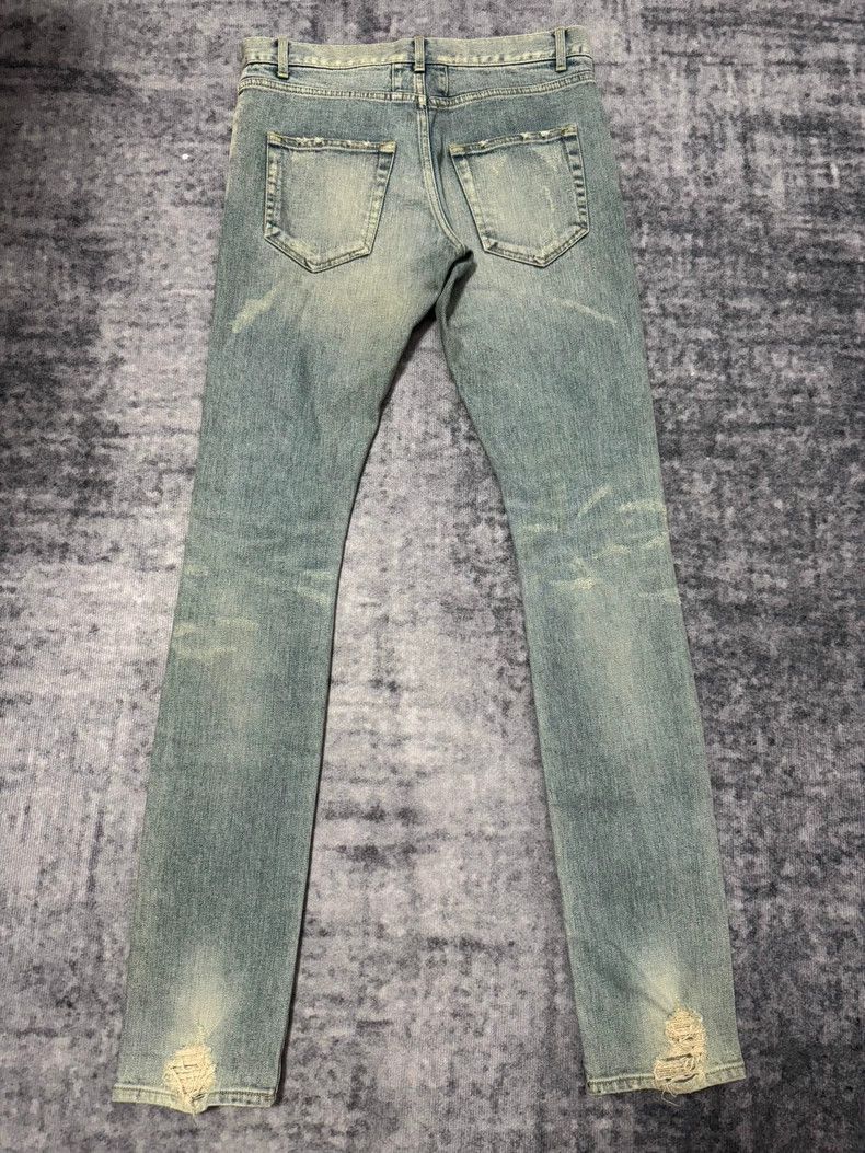 Saint Laurent Paris Saint Laurent Paris Saint Laurent Distressed Blue Denim Pa Size US 29 - 2 Thumbnail