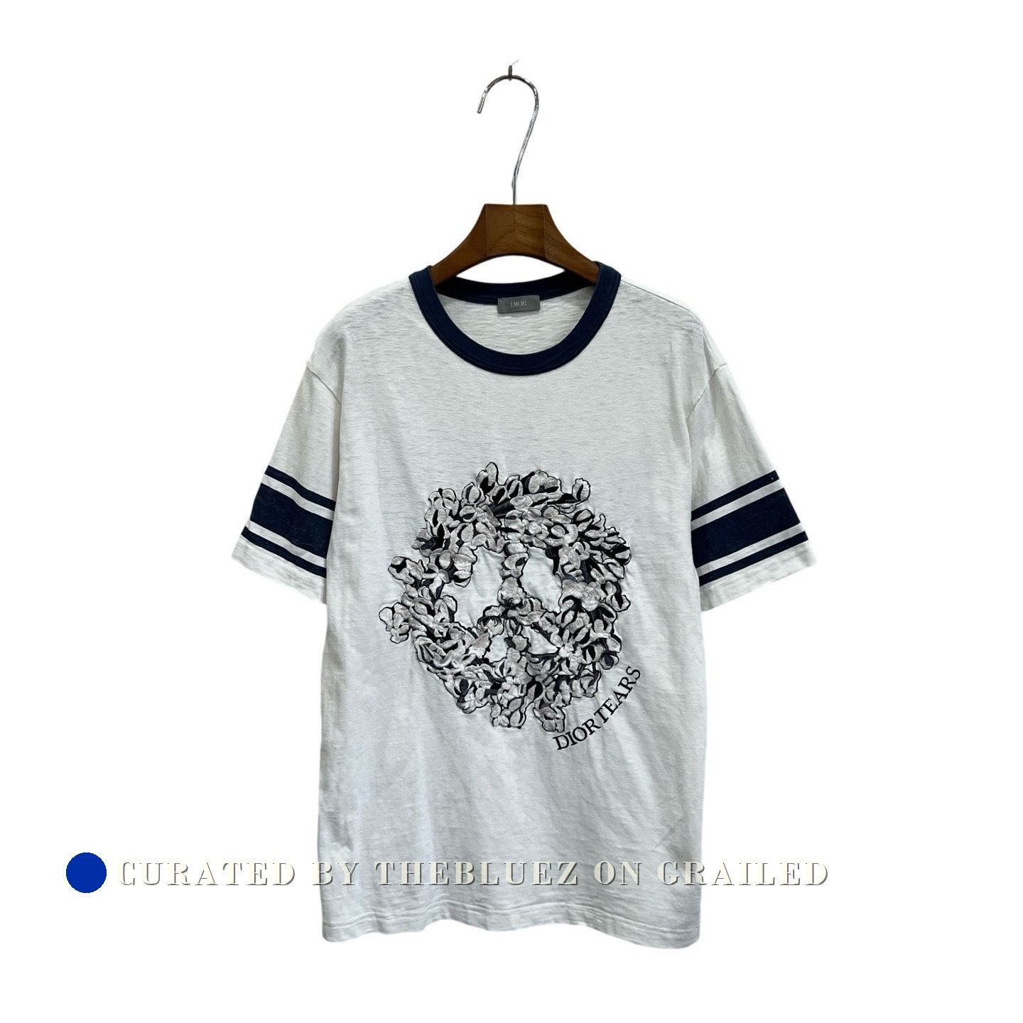 Dior Dior Tears Embroidered Floral Stripe Short Sleeve Size XS / US 0-2 / IT 36-38 - 1 Thumbnail