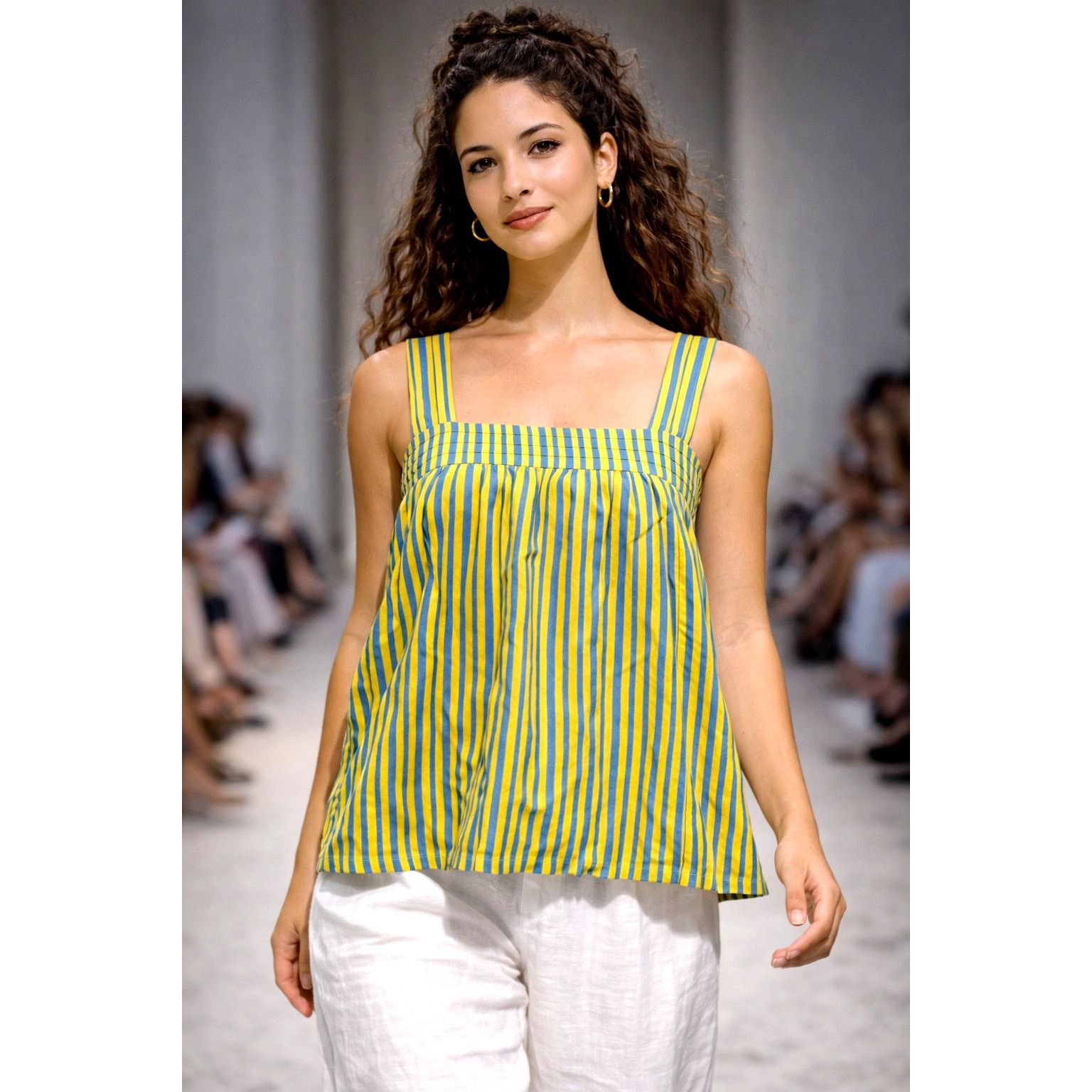 Natalie Martin Natalie Martin Jasmine Top Painted Stripe Dandelion size XS Size XS / US 0-2 / IT 36-38 - 1 Thumbnail