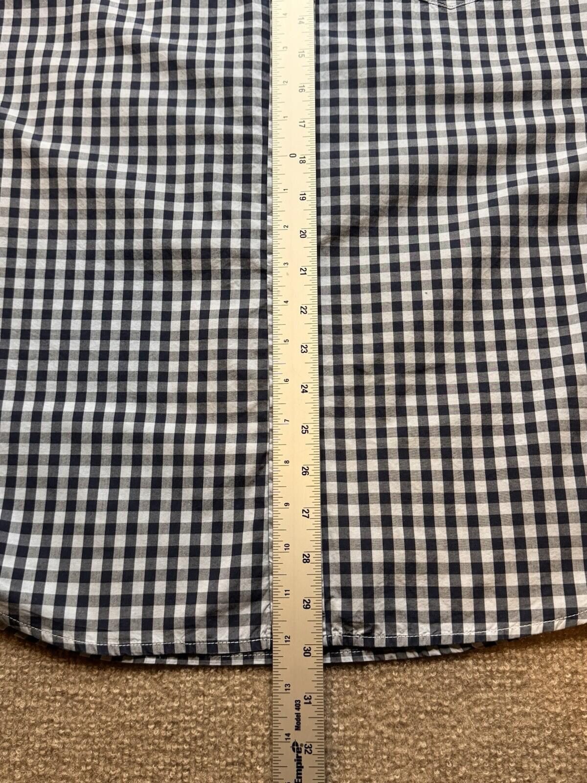 Gap Men's Gap Lg Blue Check LS Button-Up Shirt [729] Size US L / EU 52-54 / 3 - 8 Thumbnail
