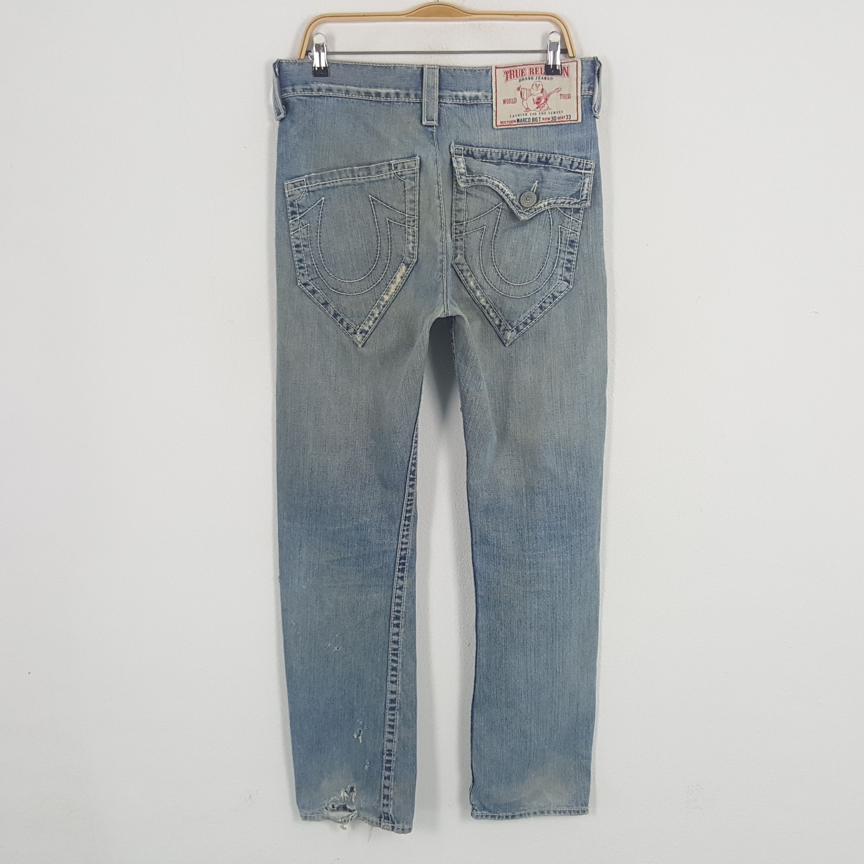 True Religion × Vintage Vintage True Religion Marco Big T Denim Jeans Size US 33 - 4 Thumbnail