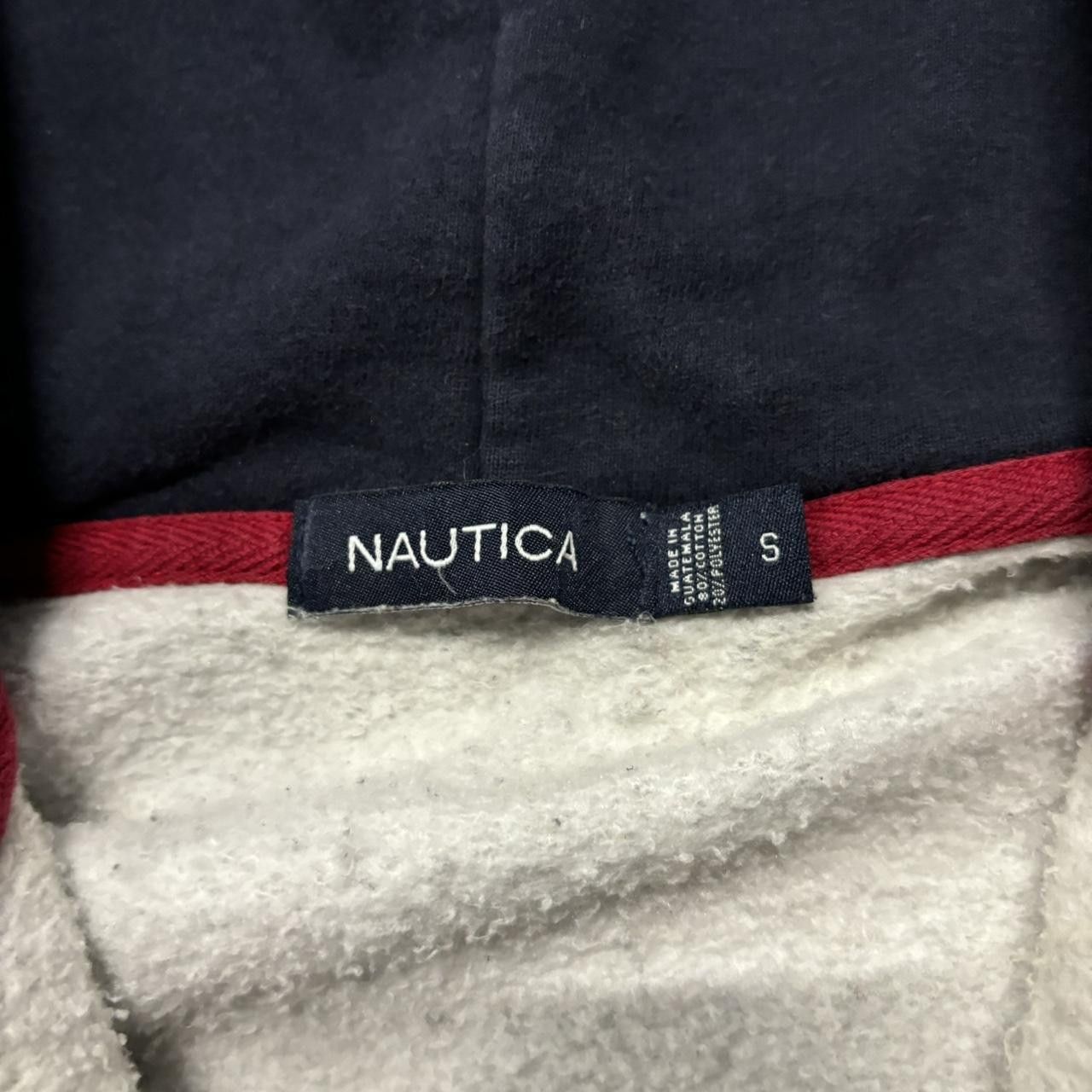 Nautica × Vintage Crazy Vintage Y2K/2000s Grey Nautica Spellout Skater Essential Zip Up Hoodie! Size US S / EU 44-46 / 1 - 7 Thumbnail